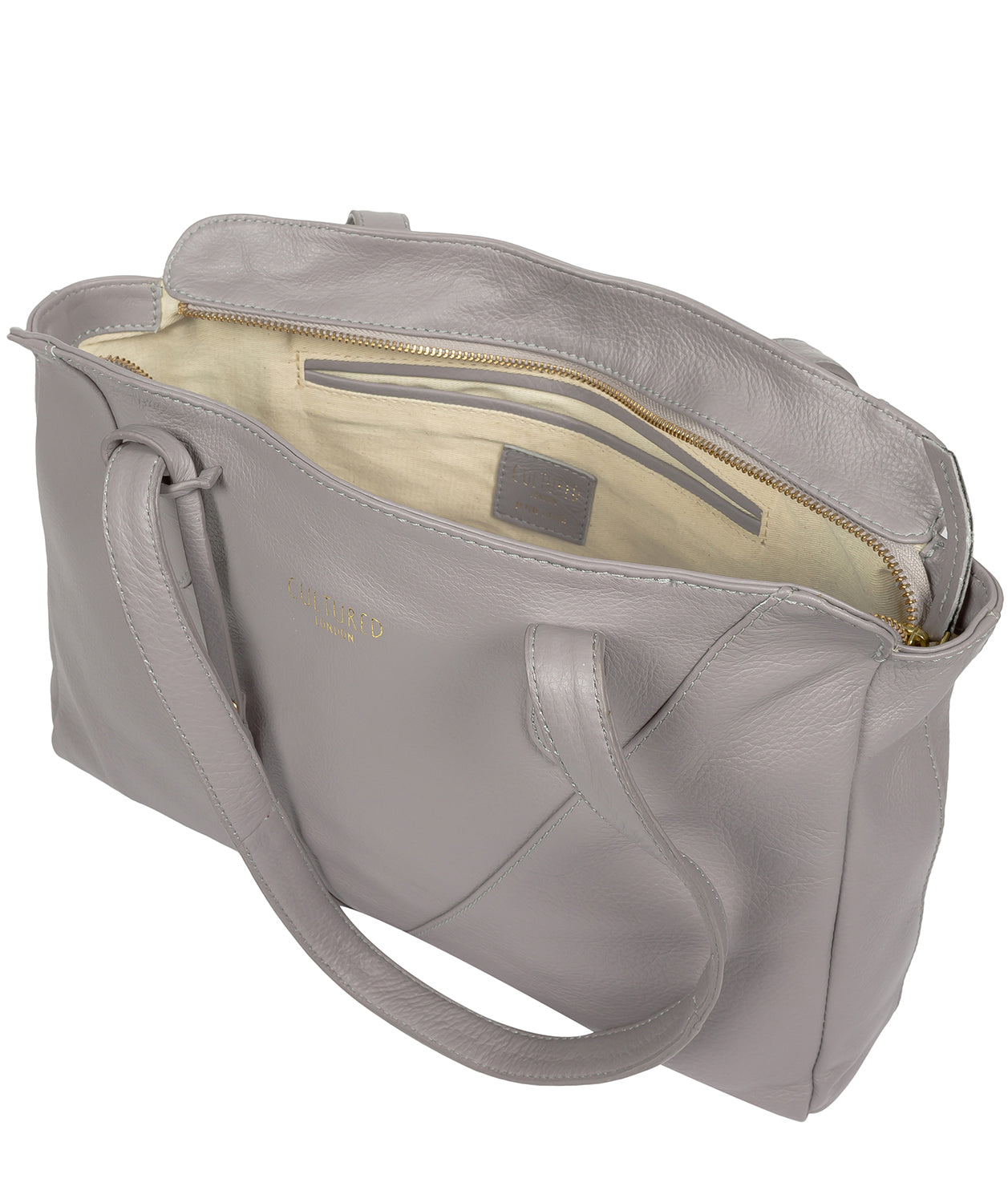 'Astoria' Grey Leather Shoulder Bag