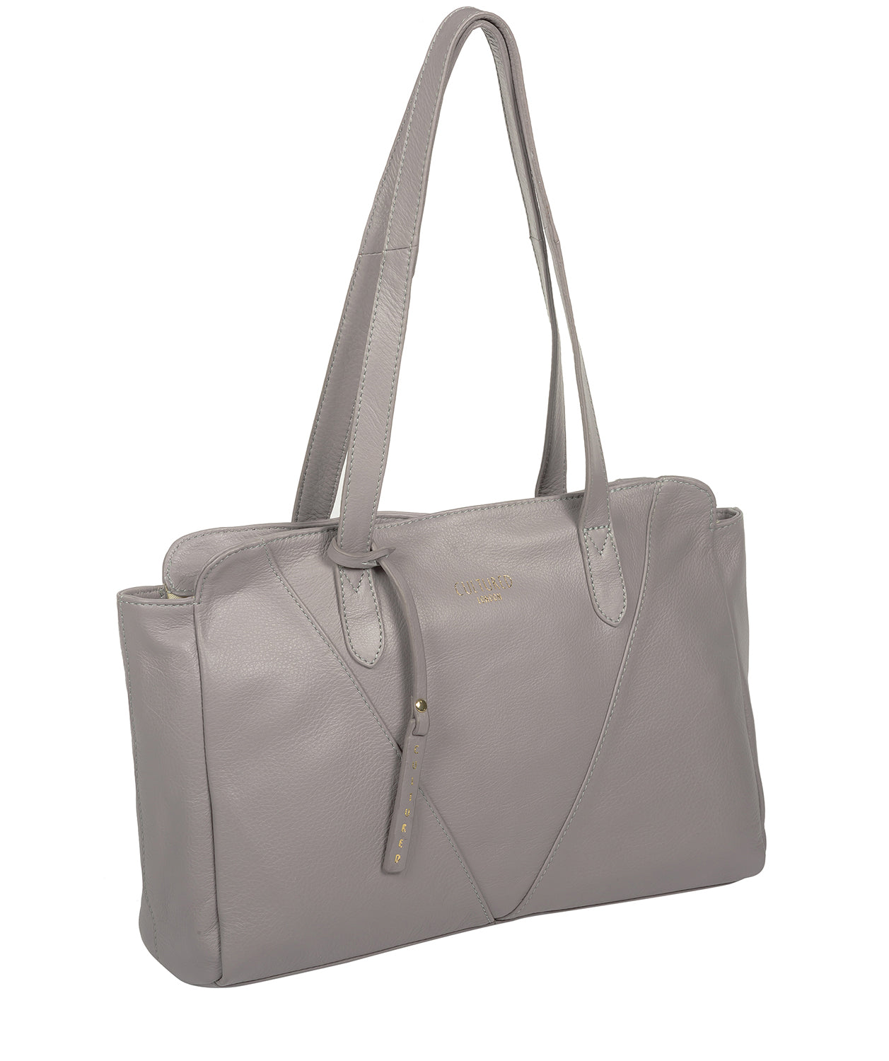 'Astoria' Grey Leather Shoulder Bag