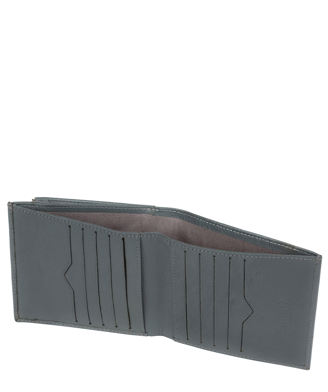 'Wilson' Gun Metal Leather Bi-Fold Wallet