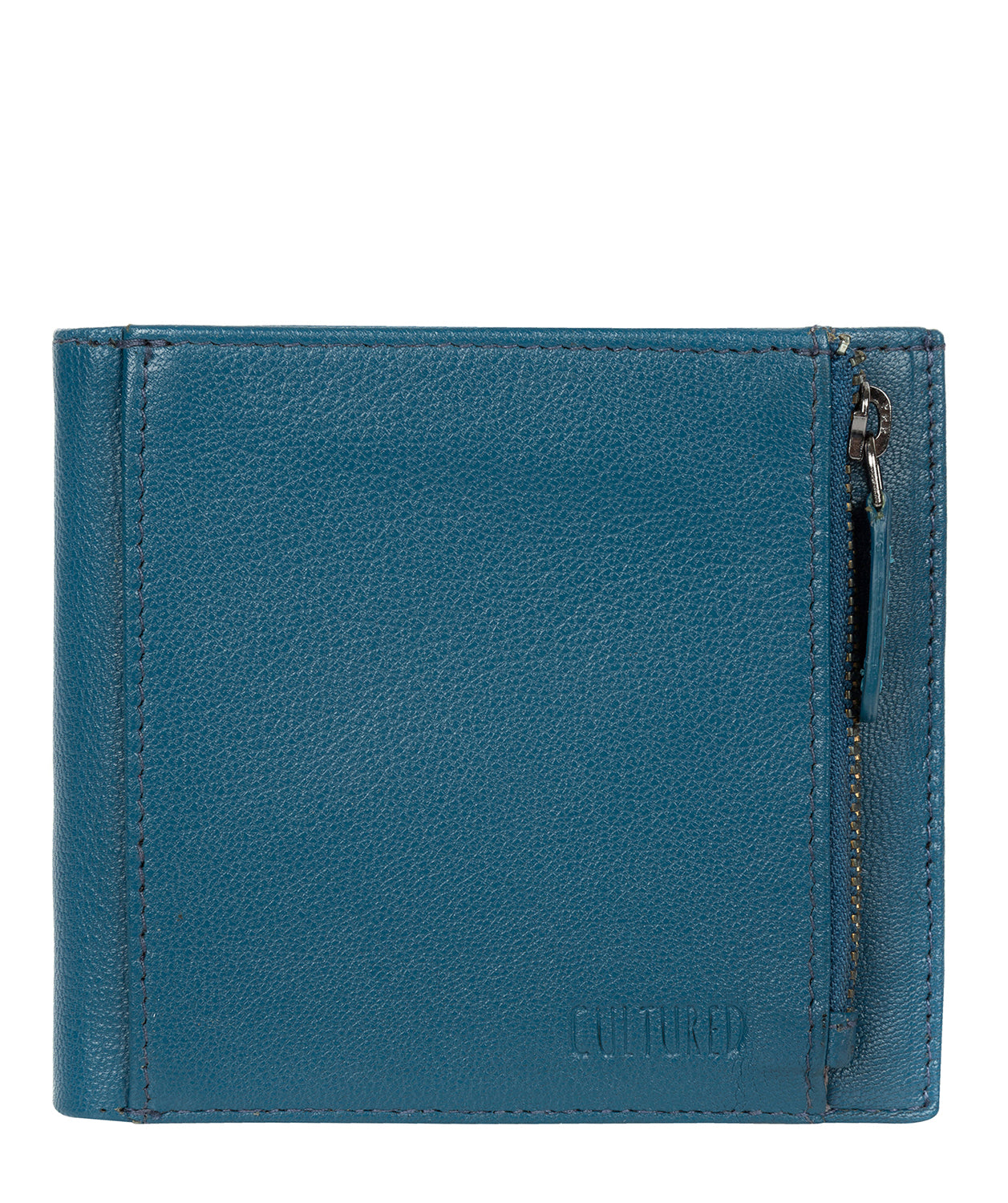 'Wilson' Teal Leather Bi-Fold Wallet