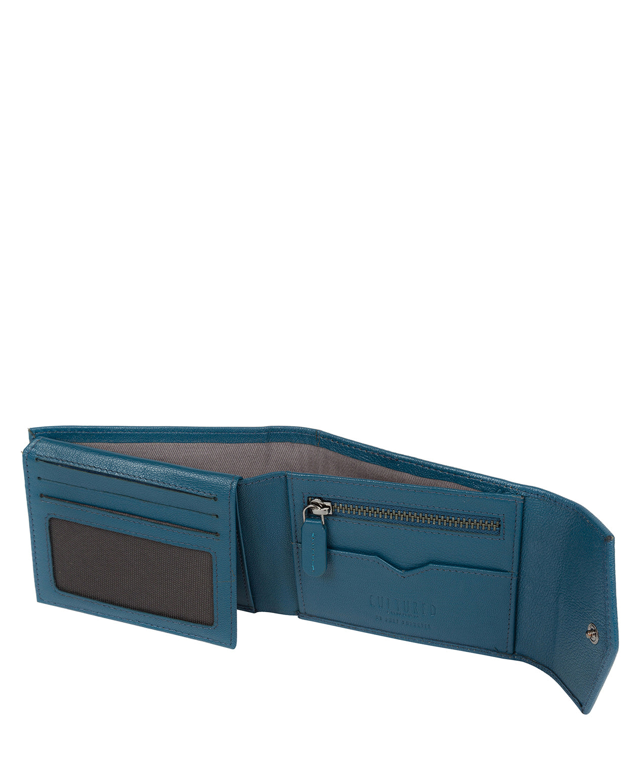 'Doyle' Teal Leather Bi-Fold Wallet image 3