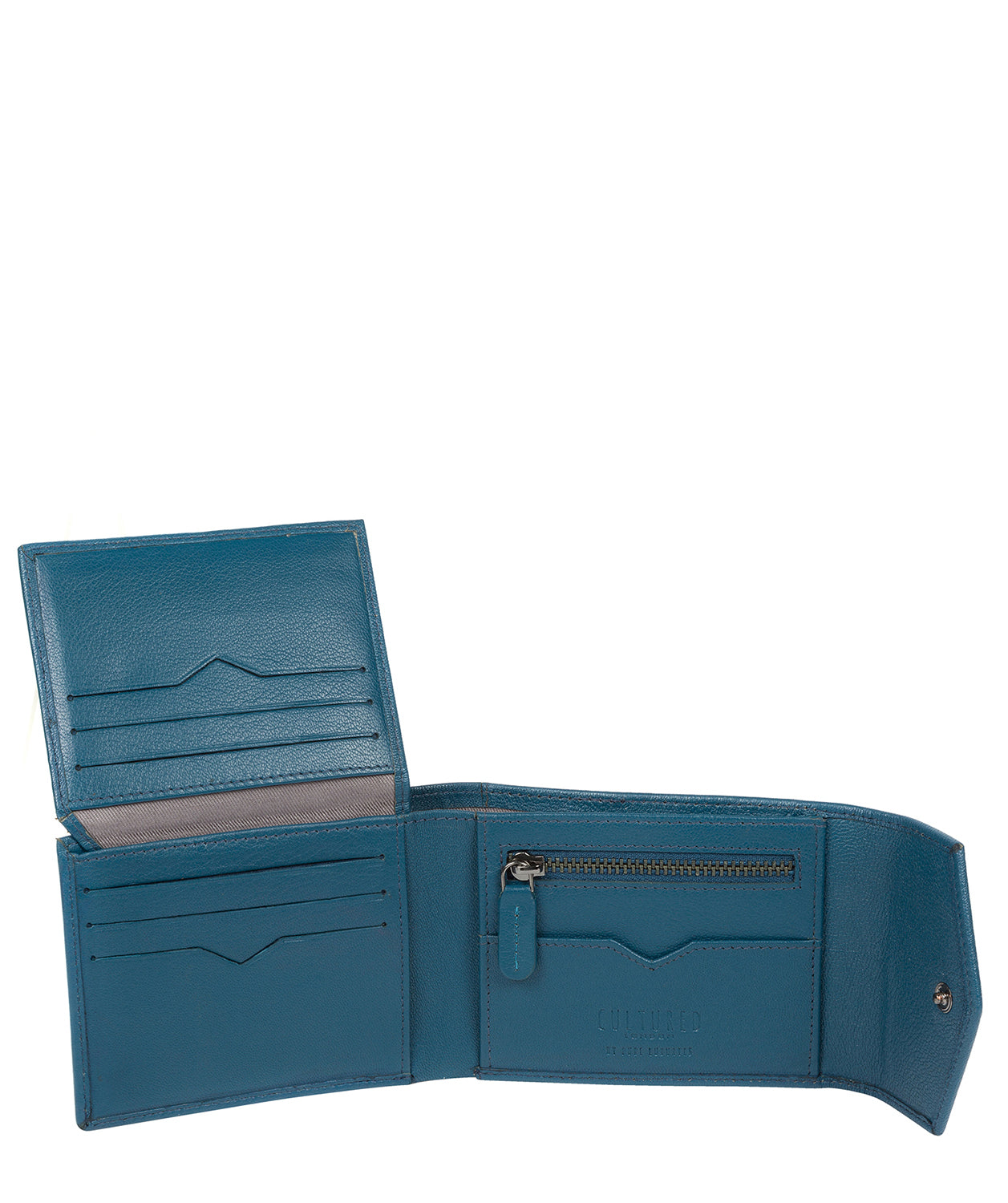 'Doyle' Teal Leather Bi-Fold Wallet image 4