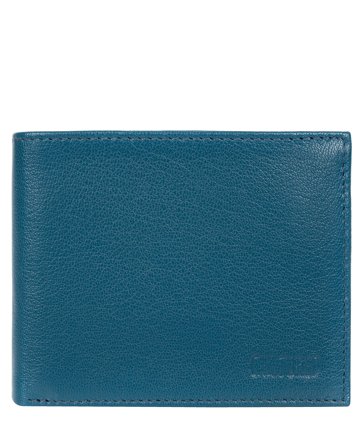 'Niall' Teal Leather Tri-Fold Wallet image 1