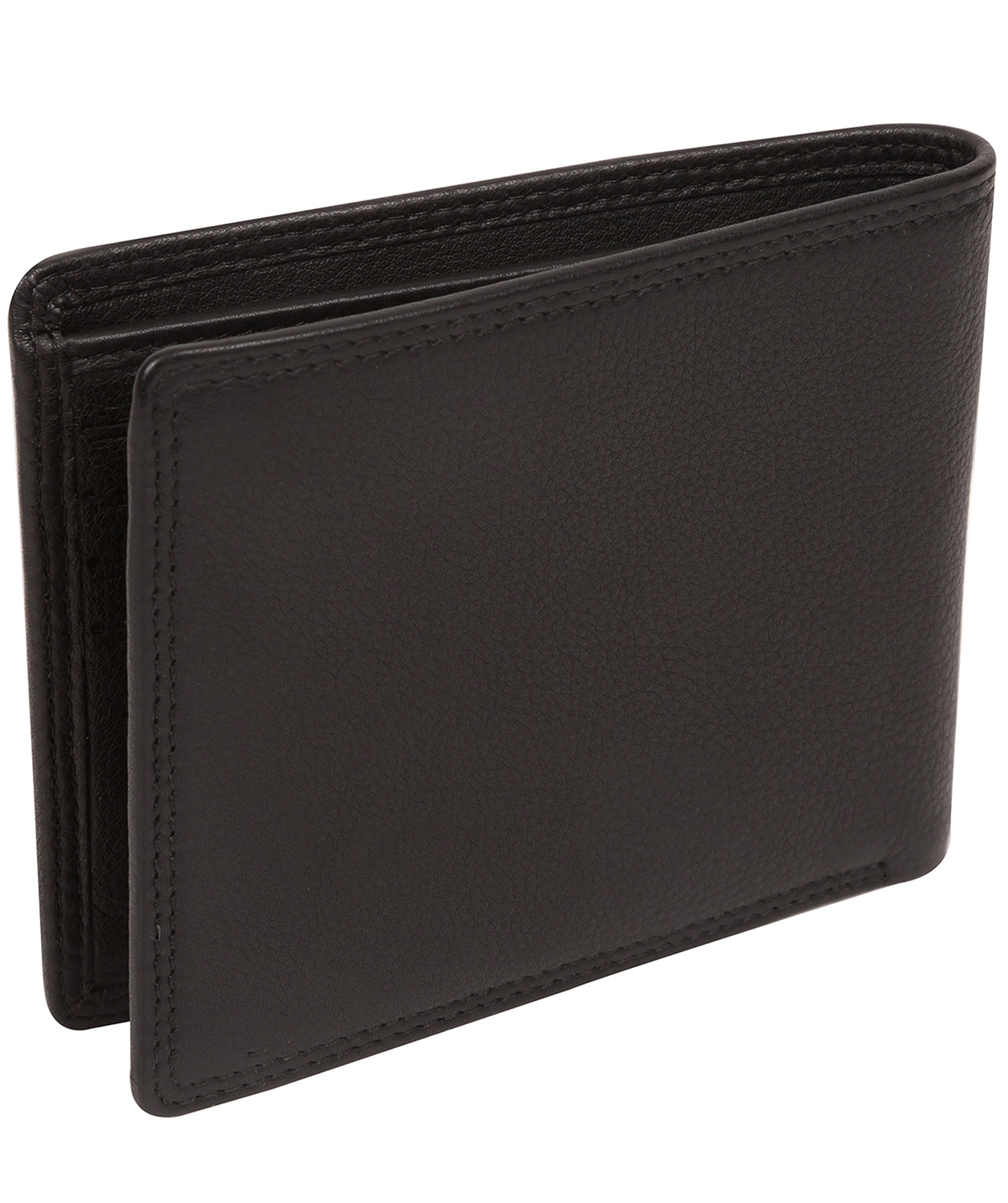 'Dan' Black Leather Bi-Fold Wallet