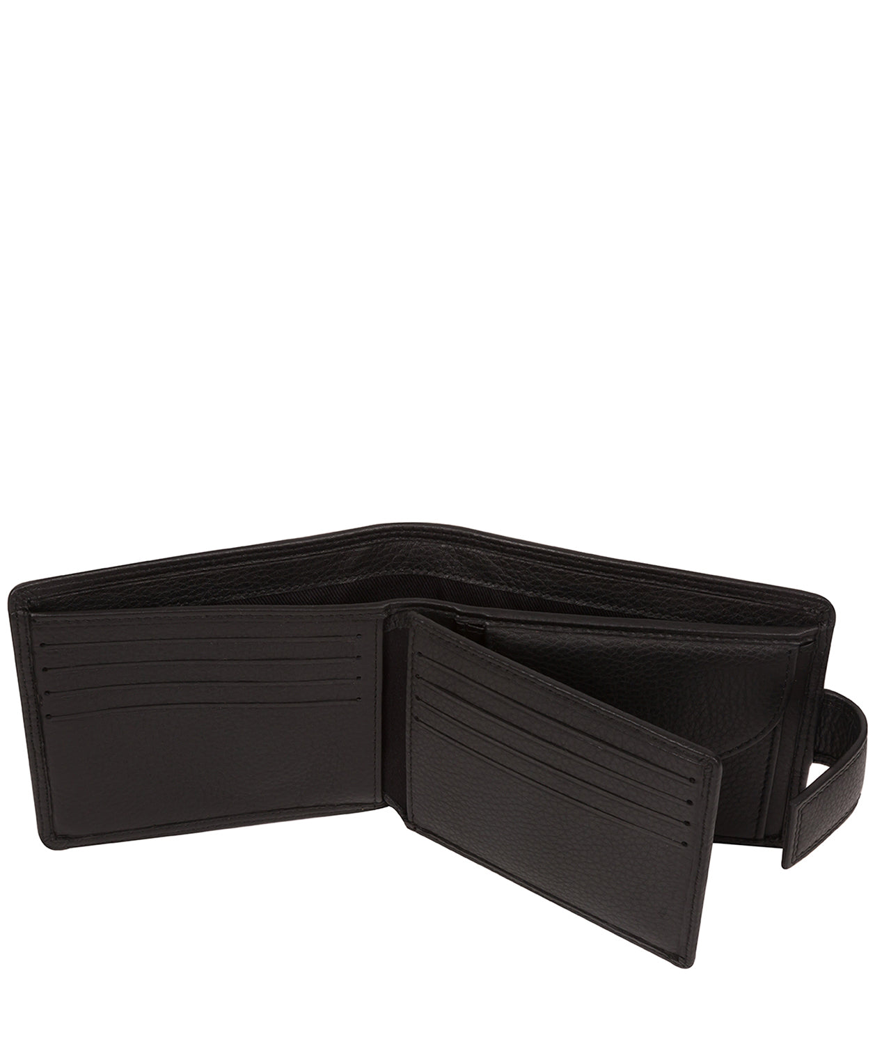 'Dean' Black Leather Bi-Fold Wallet