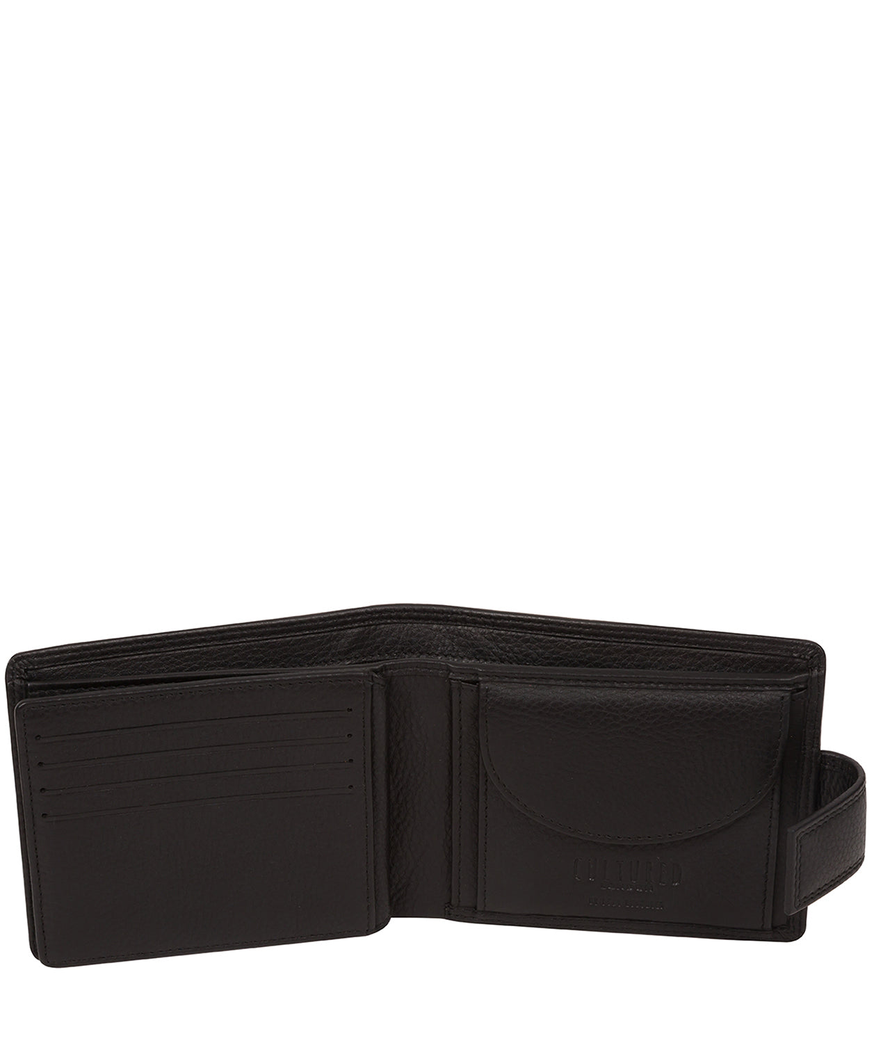 'Dean' Black Leather Bi-Fold Wallet