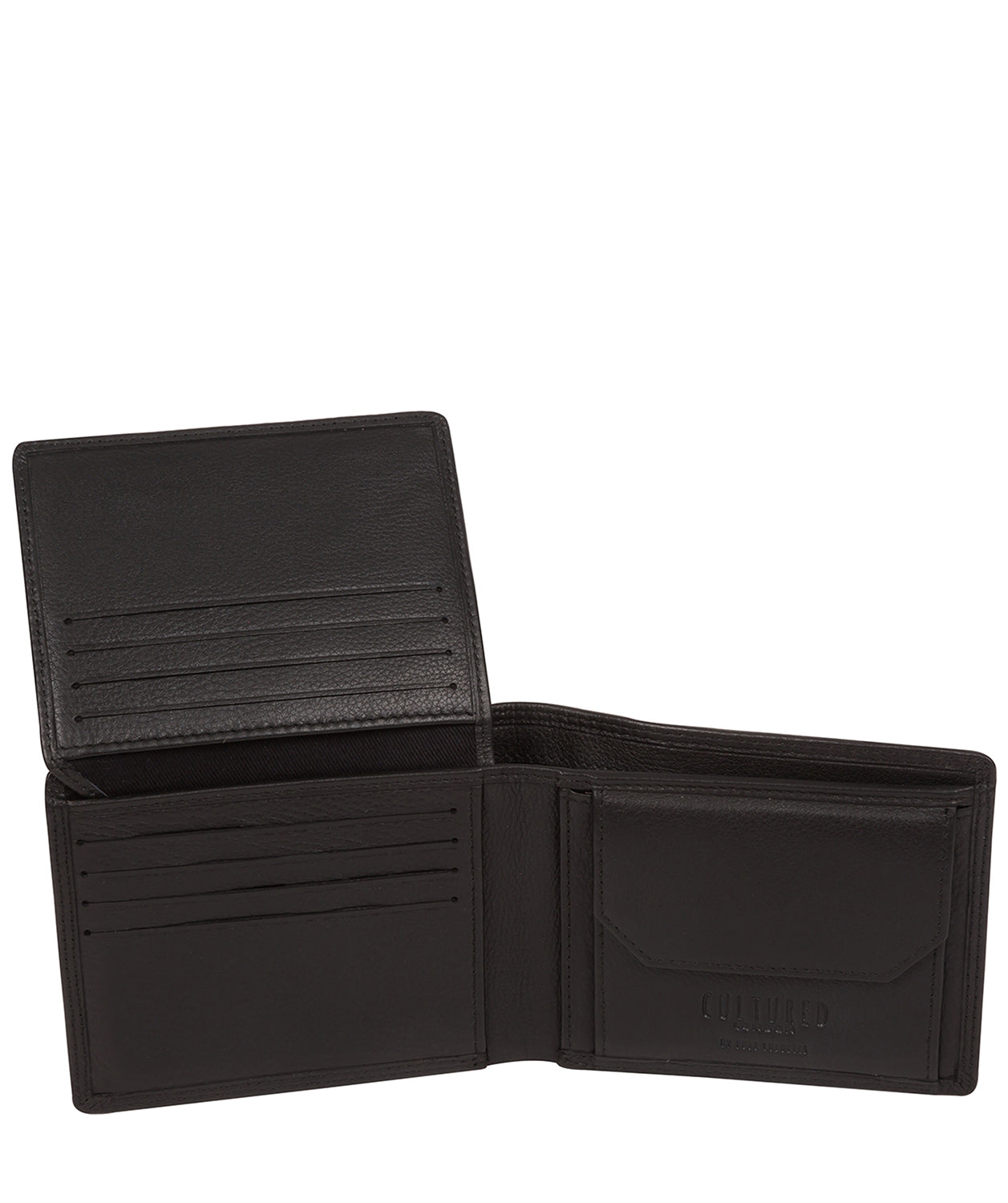 'Rory' Black Leather Bi-Fold Wallet