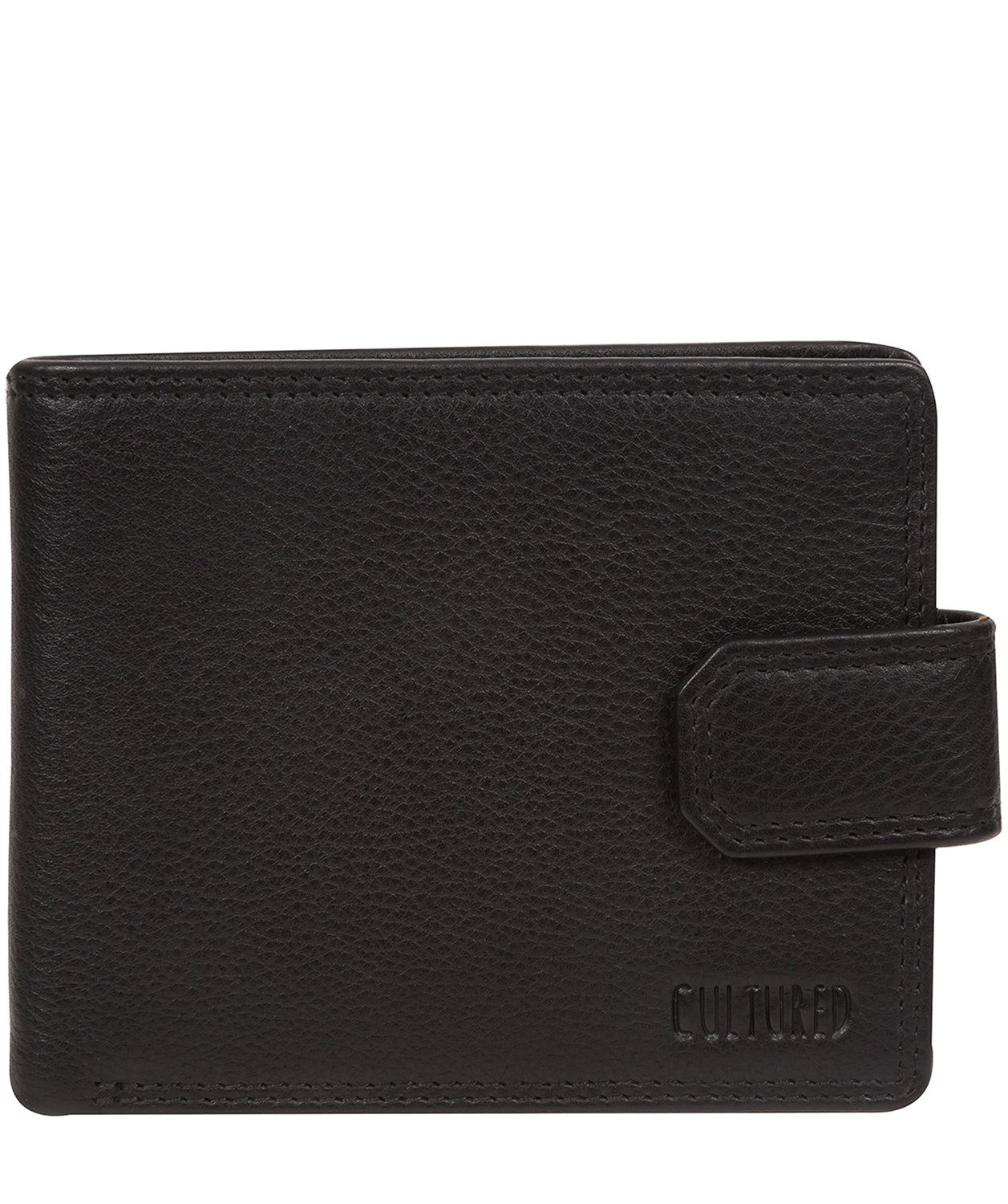 'Scott' Black Leather Bi-Fold Wallet