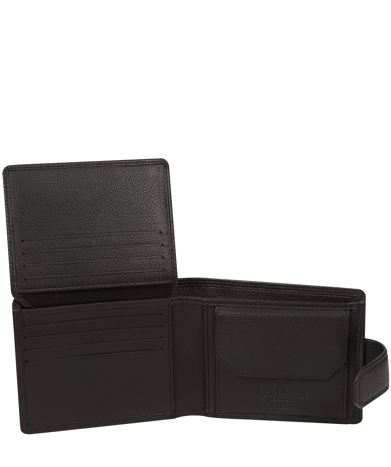 'Tommy' Black Leather Bi-Fold Wallet