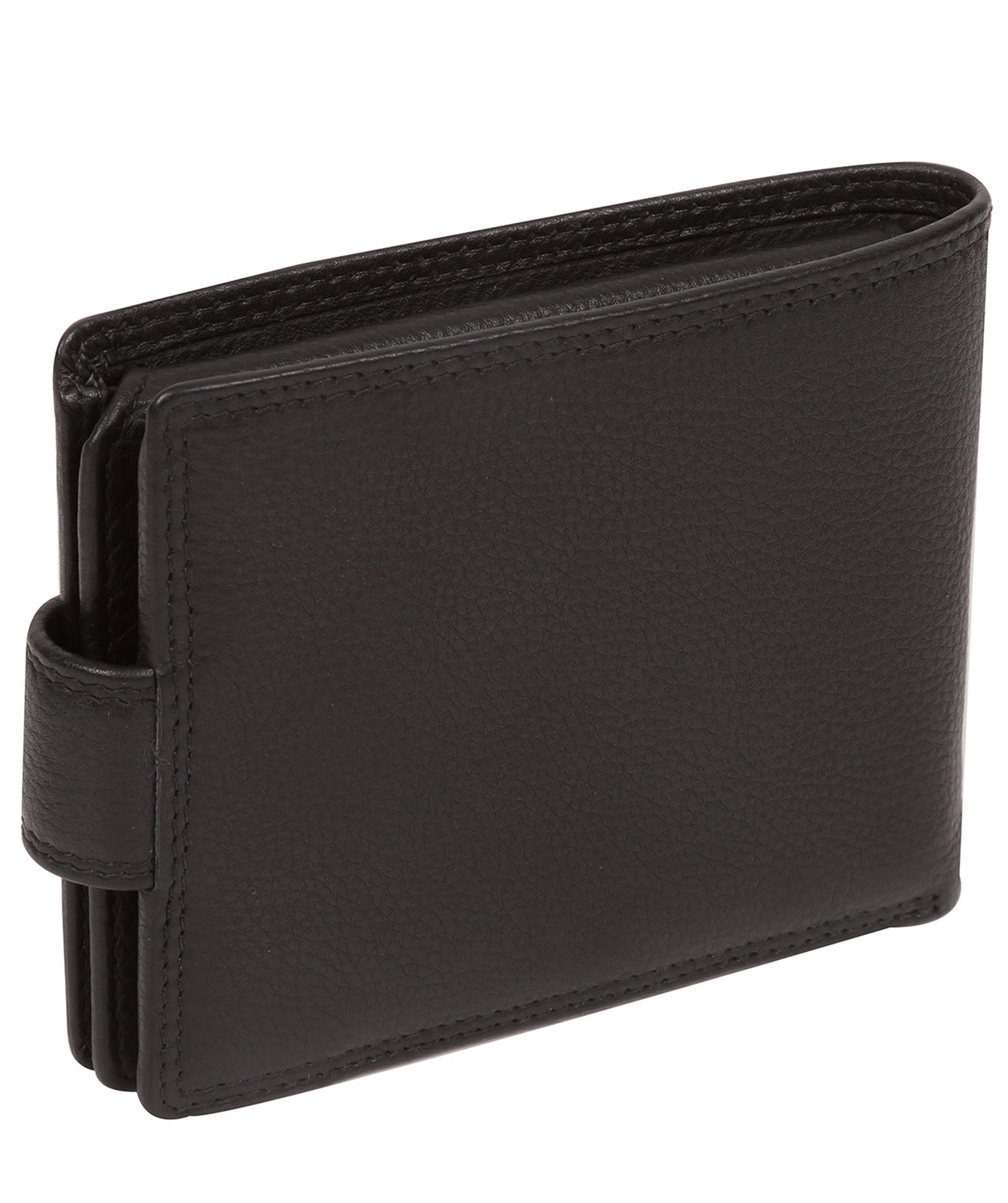 'Tommy' Black Leather Bi-Fold Wallet