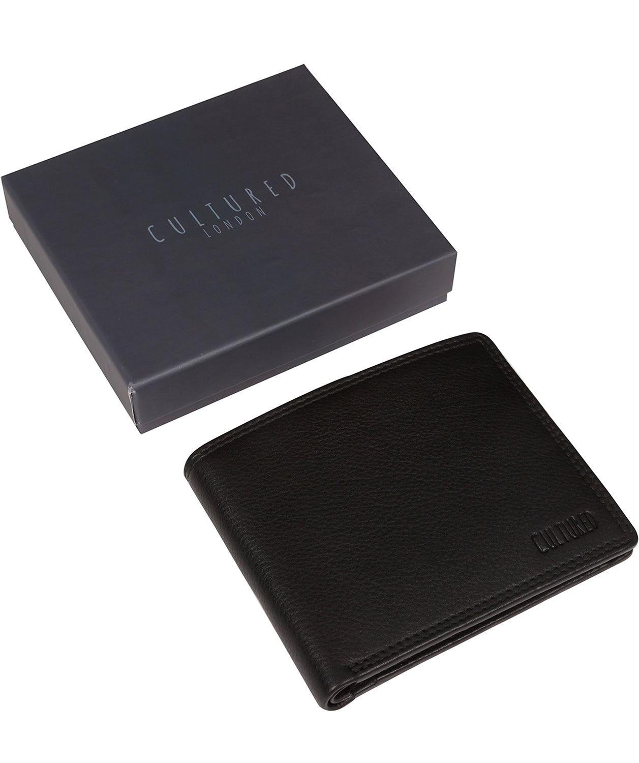 'Joe' Black Leather Bi-Fold Wallet