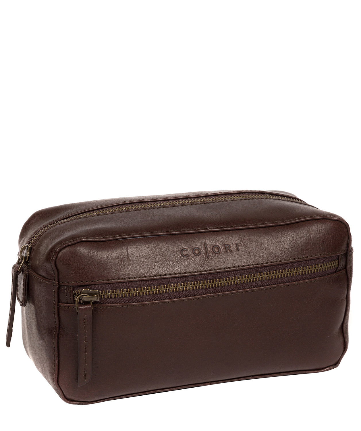 'Como' Italian Inspired Espresso Leather Washbag image 5