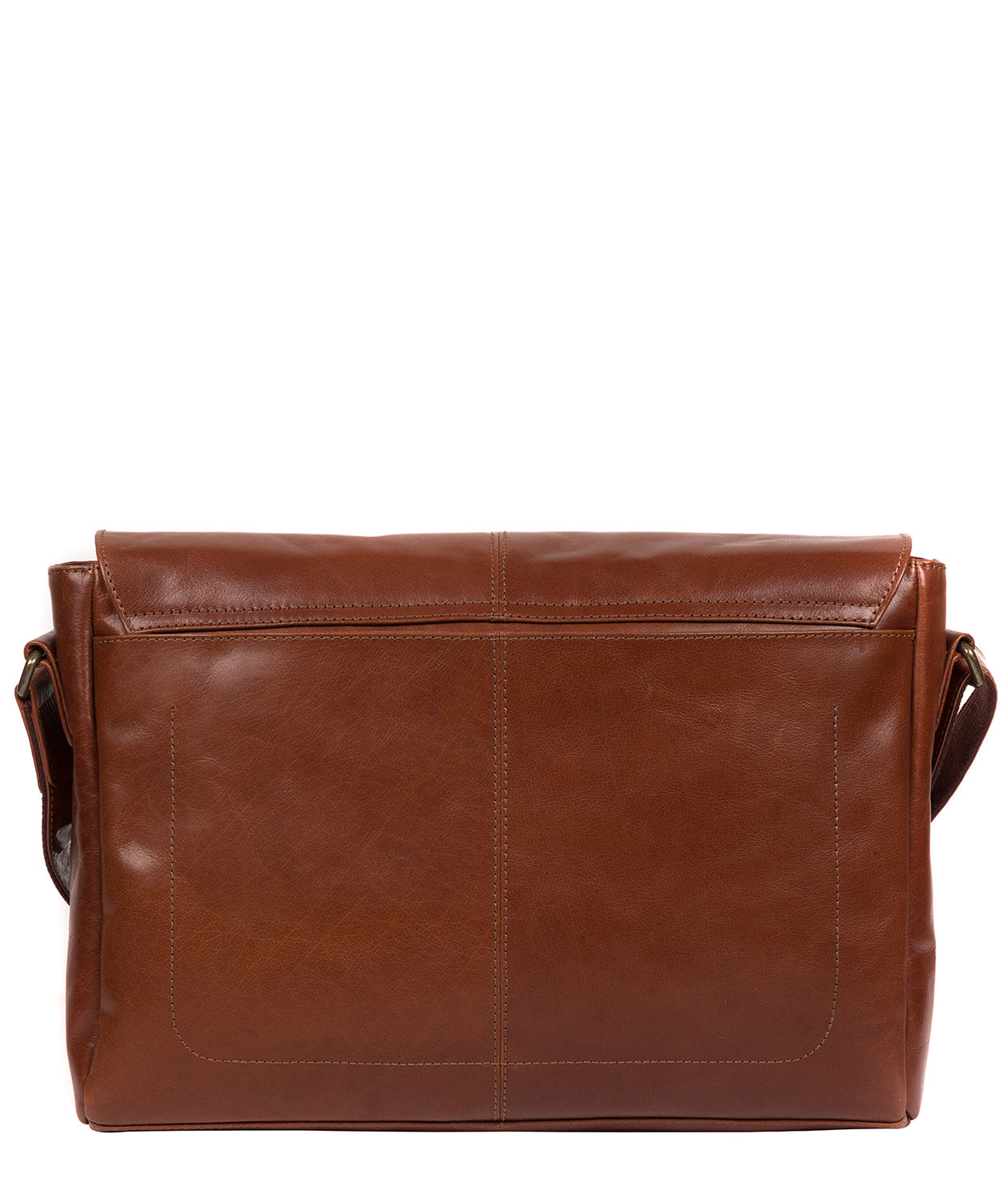 'Maldini' Italian-Inspired Umber Brown Leather Messenger Bag Pure Luxuries London