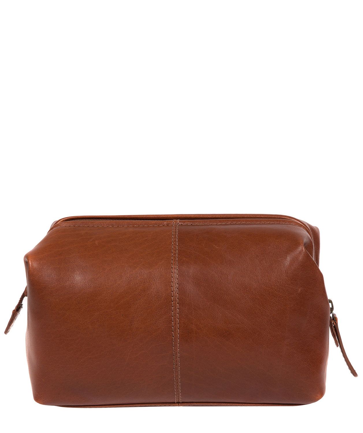 'Morano' Italian-Inspired Umber Brown Leather Washbag image 3