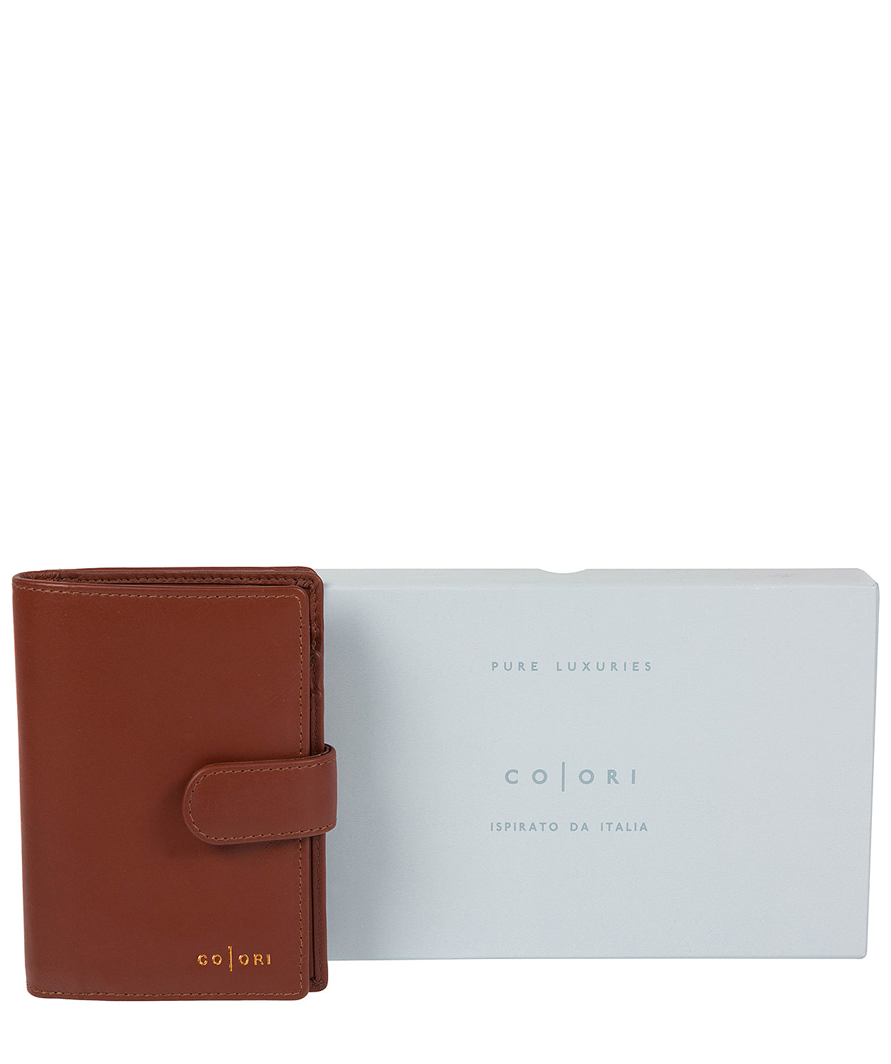 'Verona' Italian-Inspired Cognac Leather RFID Purse