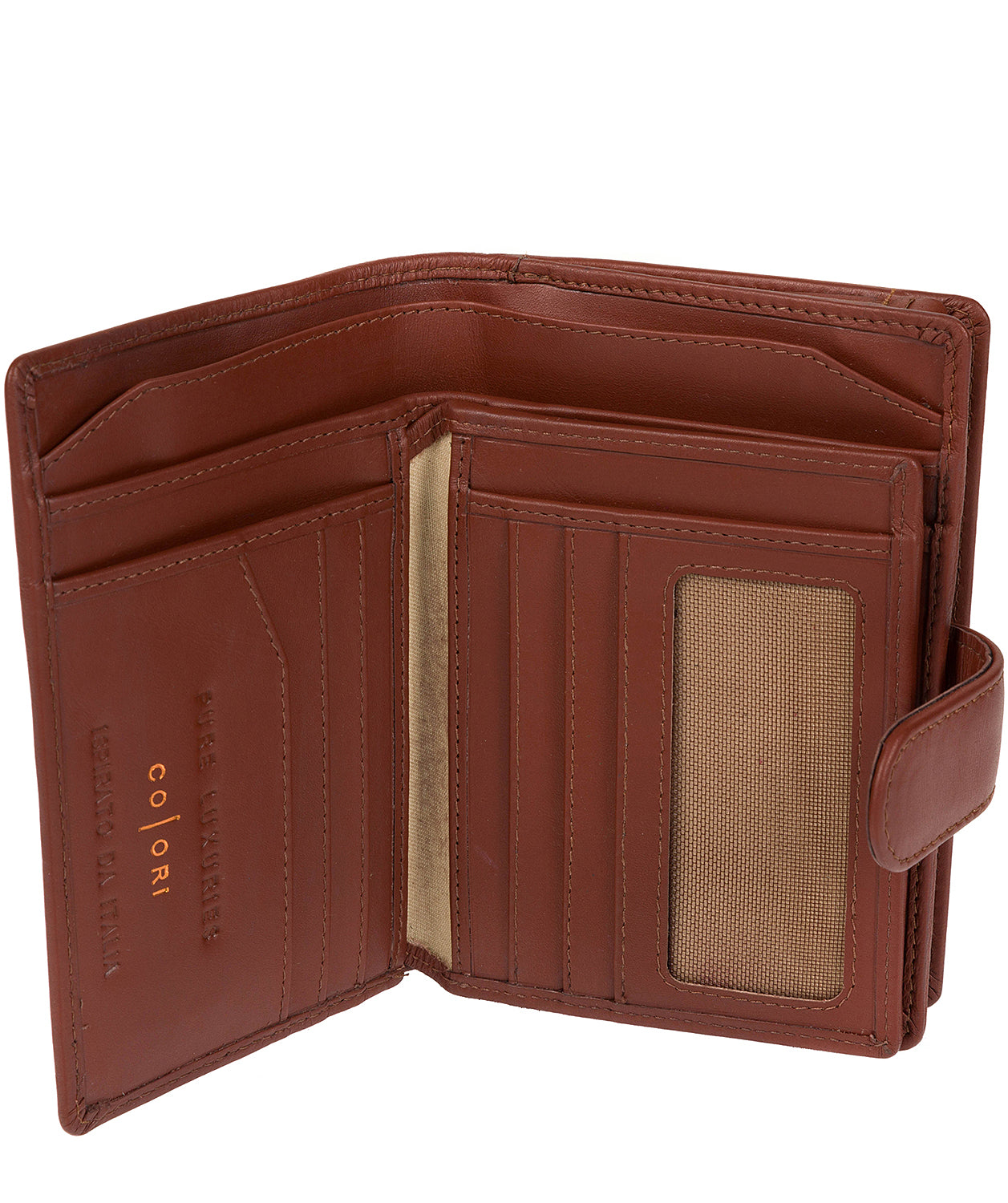 'Verona' Italian-Inspired Cognac Leather RFID Purse