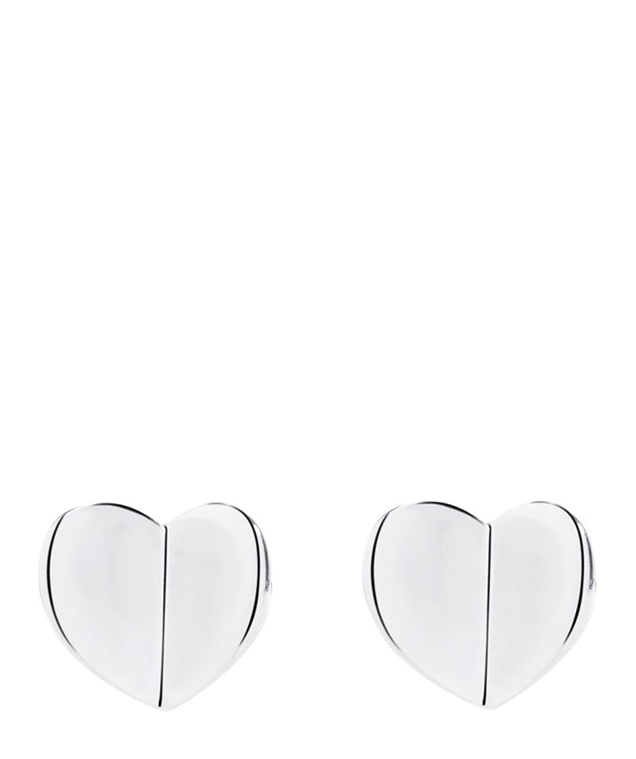 'Arielle' Sterling Silver Flutter Heart Stud Earrings Pure Luxuries London