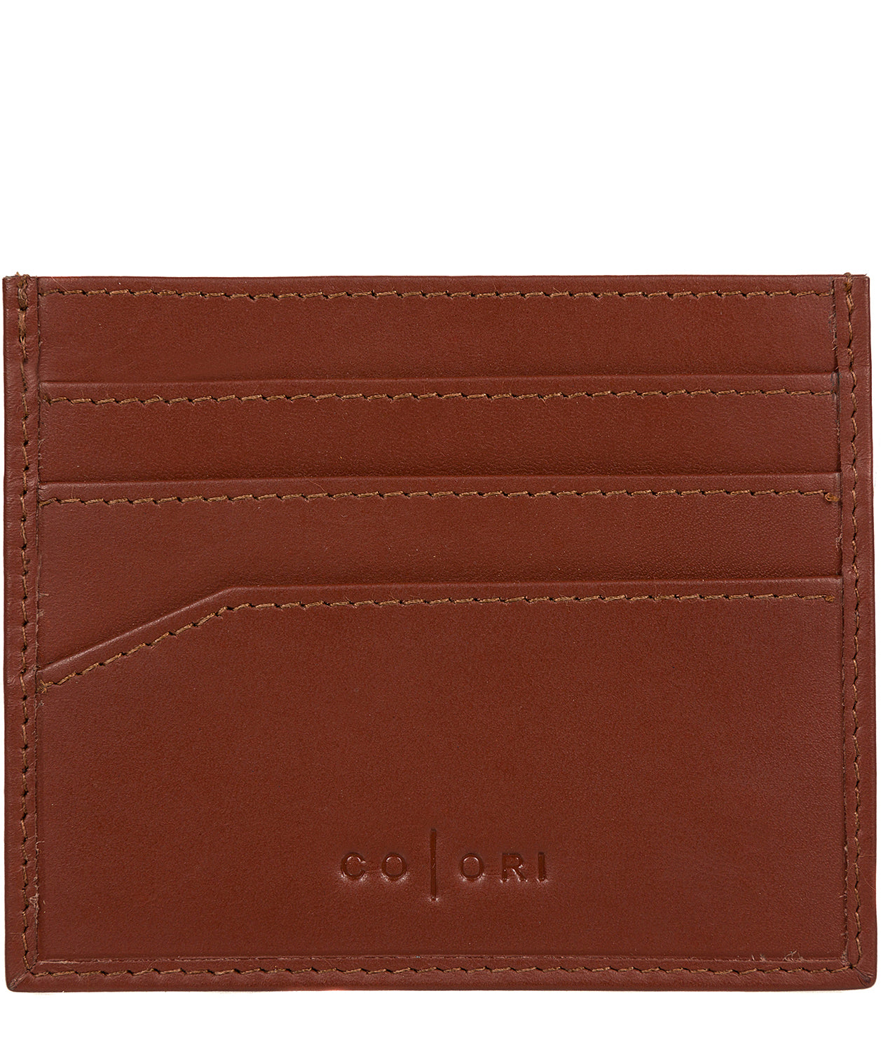 'Trento' Italian-Inspired Cognac Leather RFID Card Holder