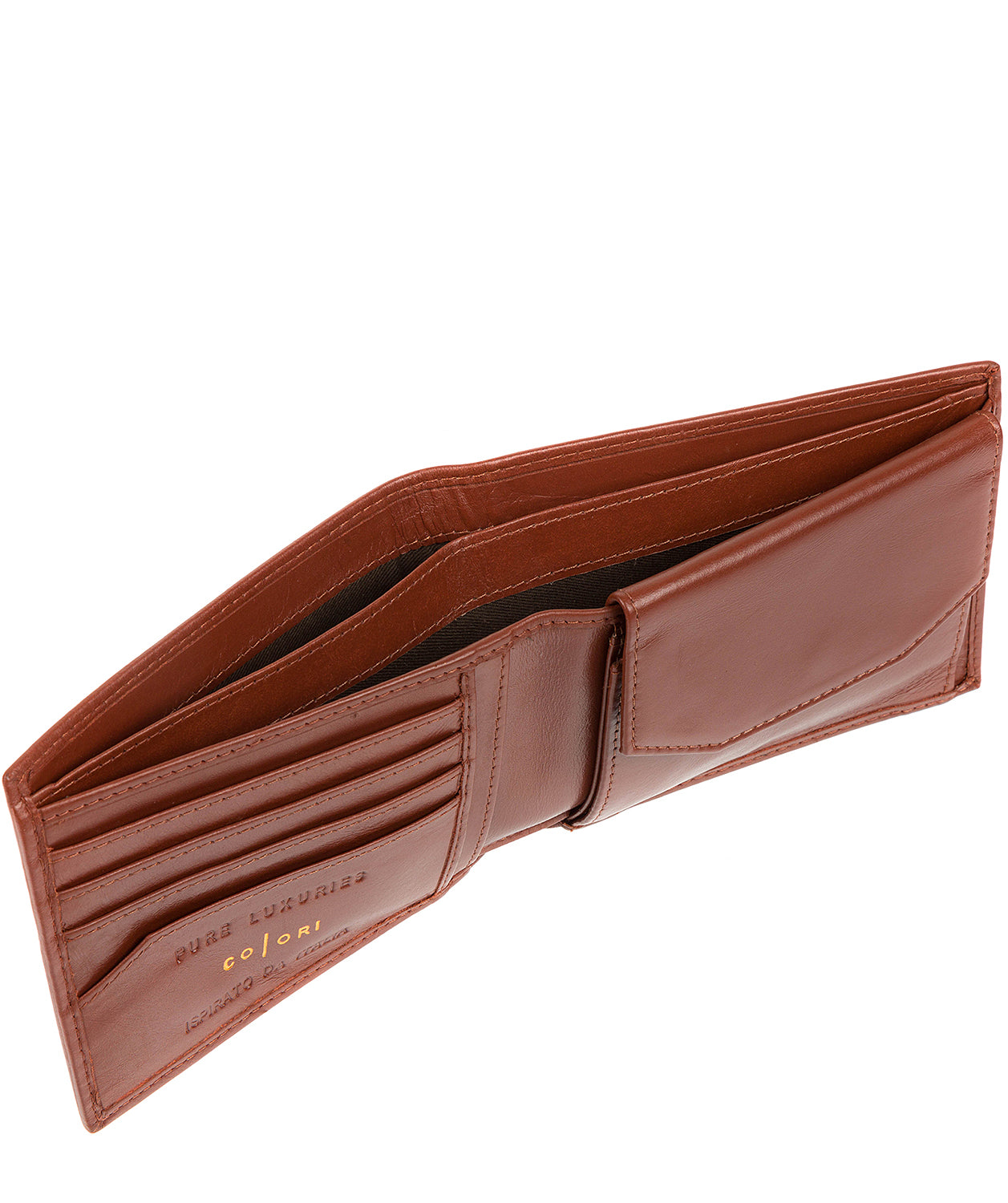 'Palermo' Italian-Inspired Cognac Fine Leather RFID Wallet