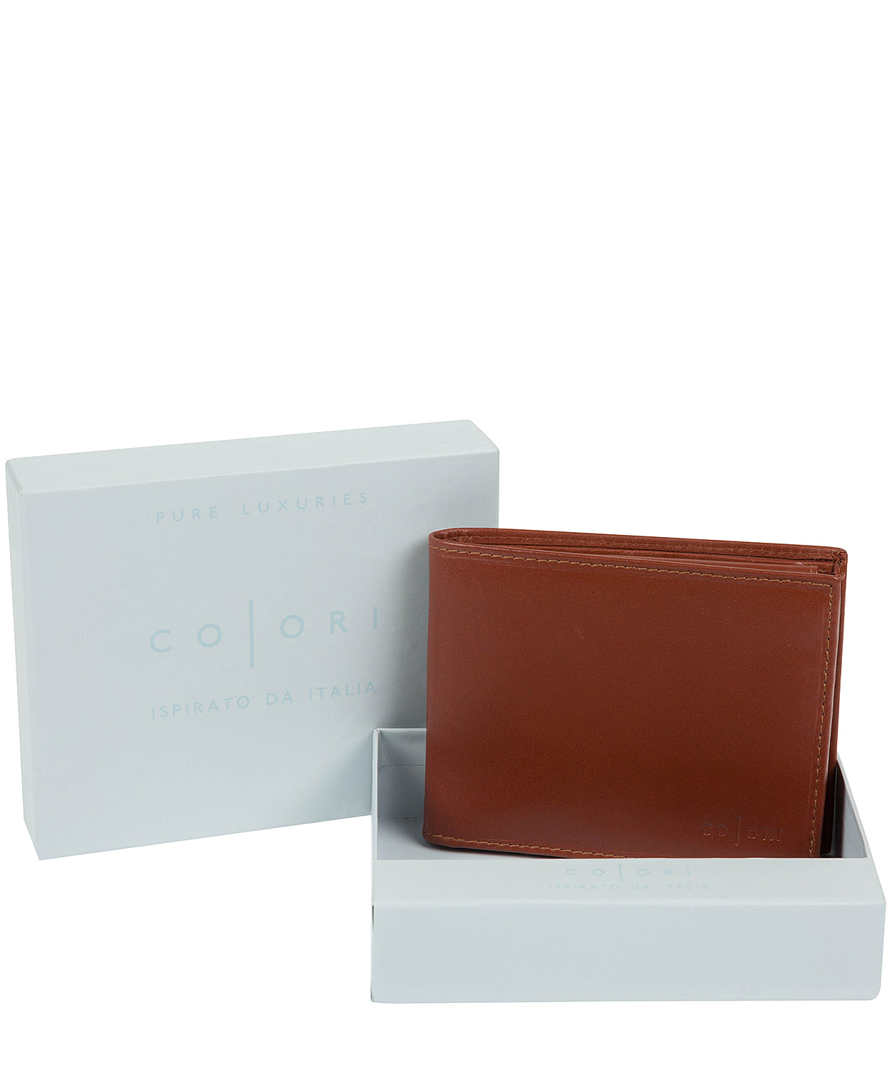 'Palermo' Italian-Inspired Cognac Fine Leather RFID Wallet