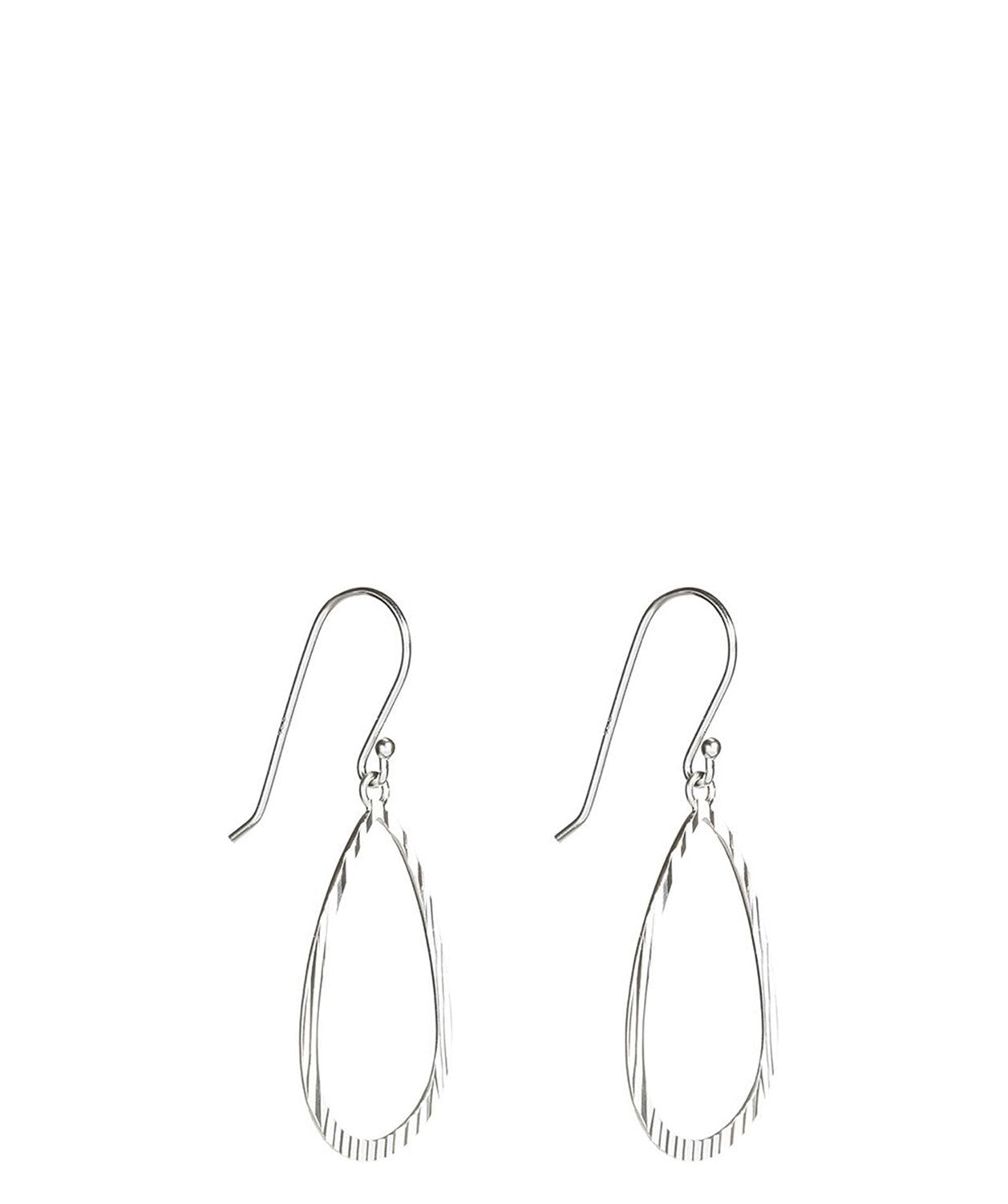 Gift Packaged 'Natsu' Sterling Silver Pear Earrings