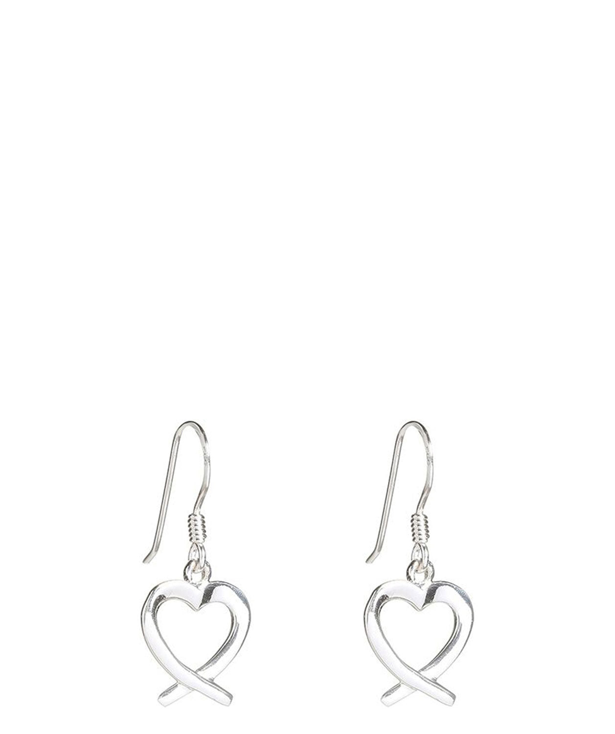 Gift Packaged 'Achara' Sterling Silver Heart Earrings