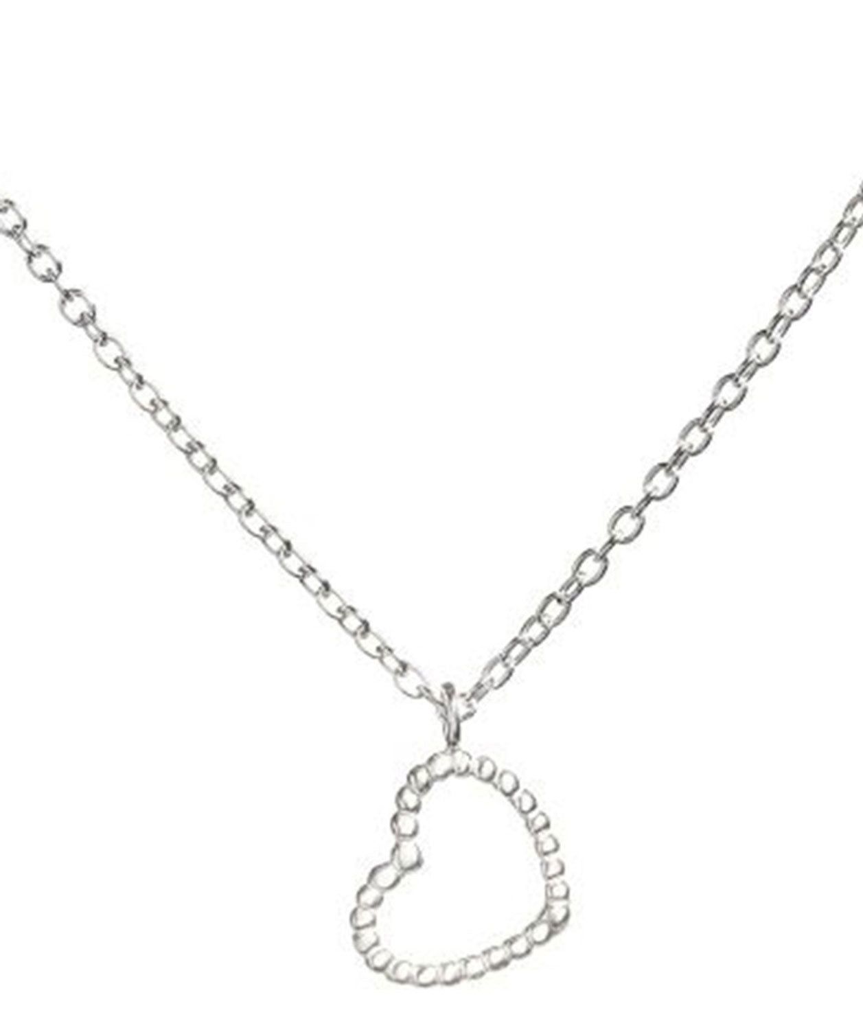 Gift Packaged 'Boonsri' Sterling Silver Beaded Heart Necklace