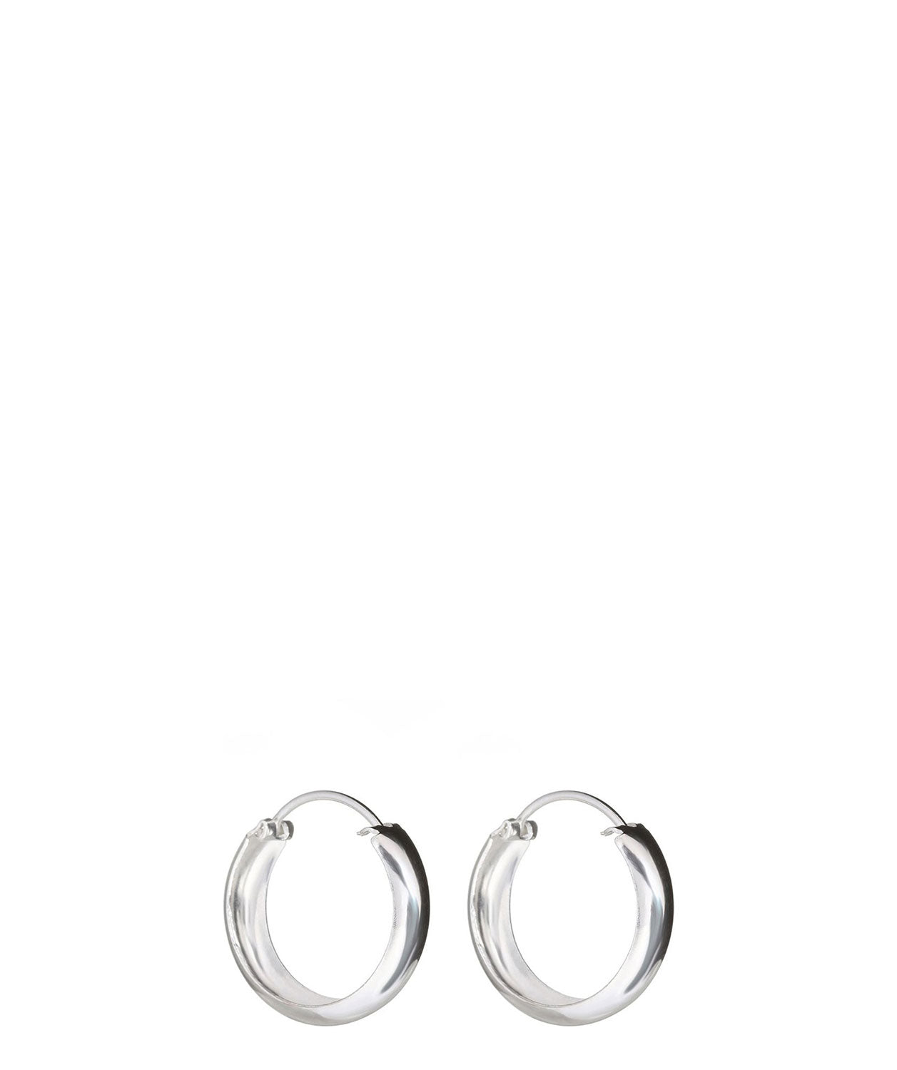 Gift Packaged 'Ebisu' Sterling Silver Hoop Earrings