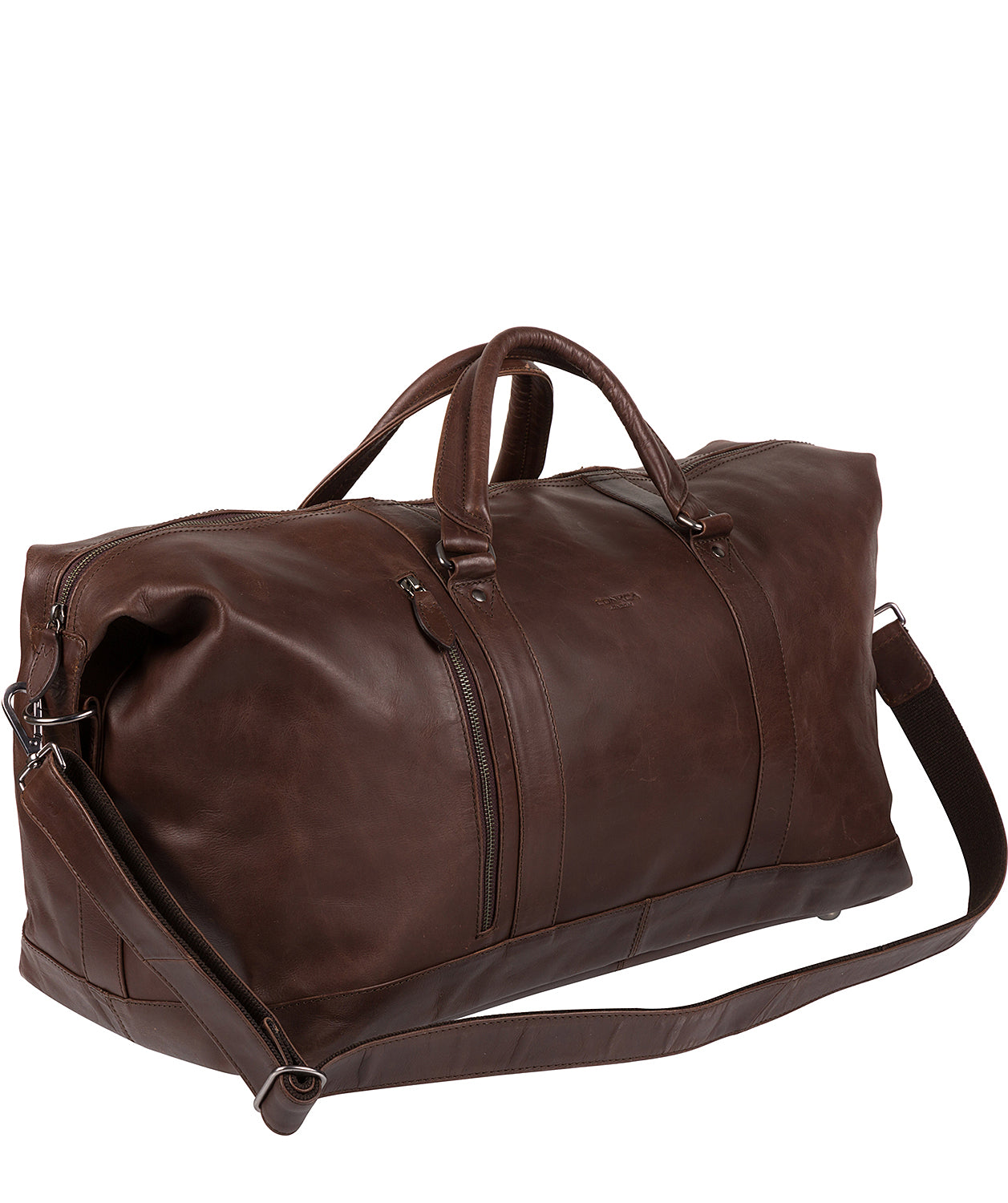 'Liston' Dark Brown Large Vintage Leather Holdall