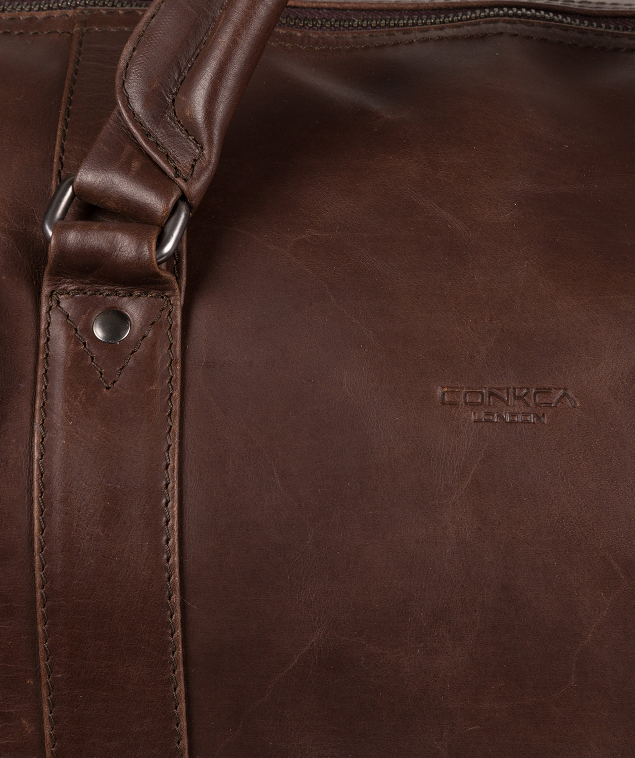 'Liston' Dark Brown Large Vintage Leather Holdall