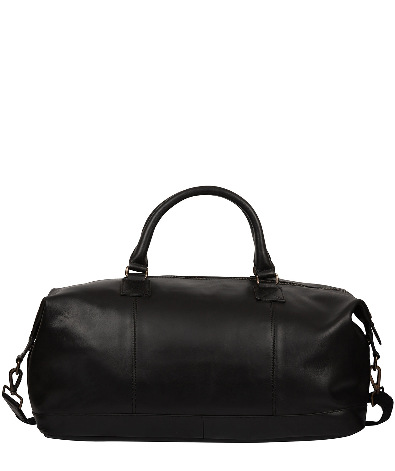 'Shuttle' Black Leather Holdall