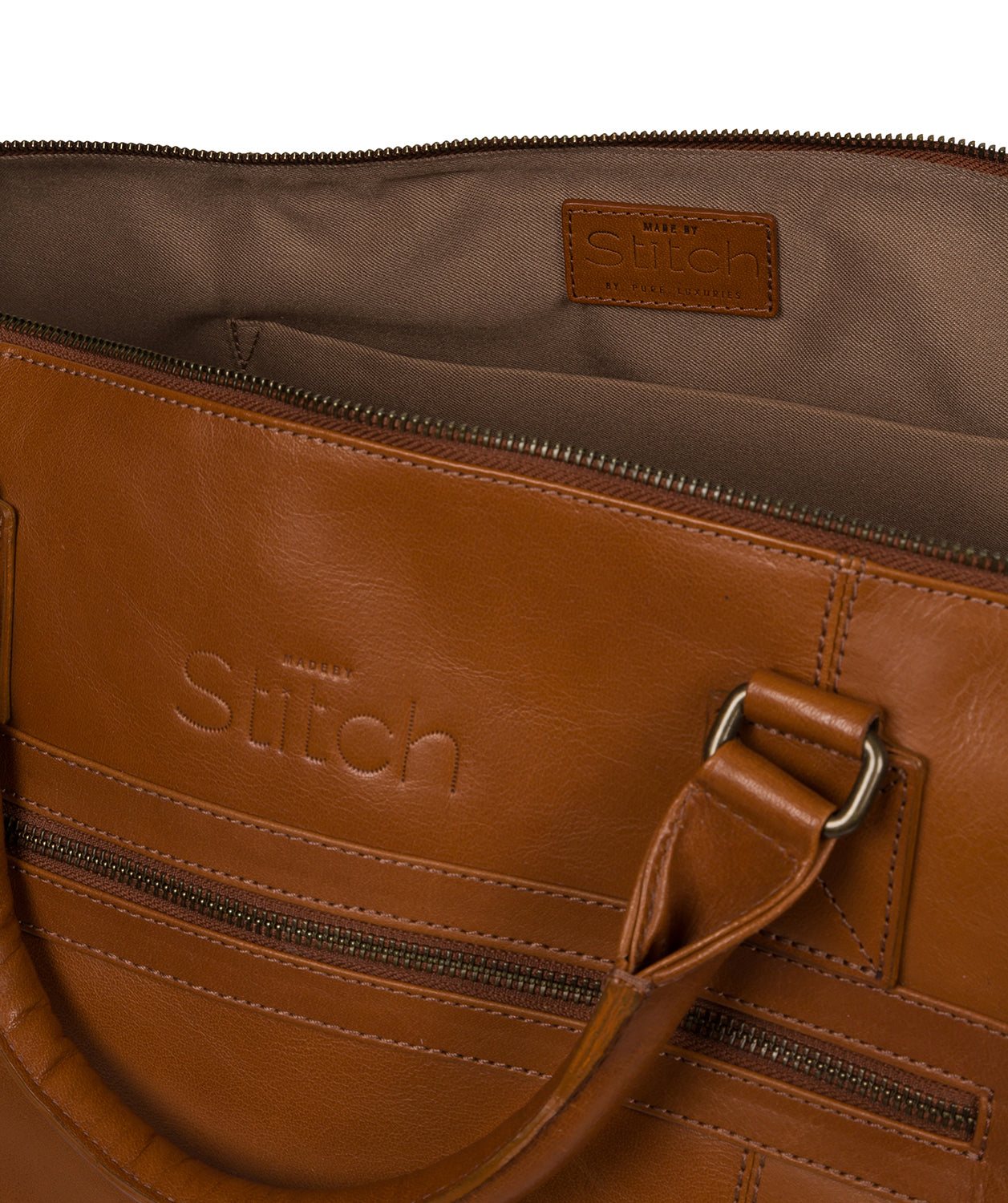 'Shuttle' Cinnamon Leather Holdall image 4