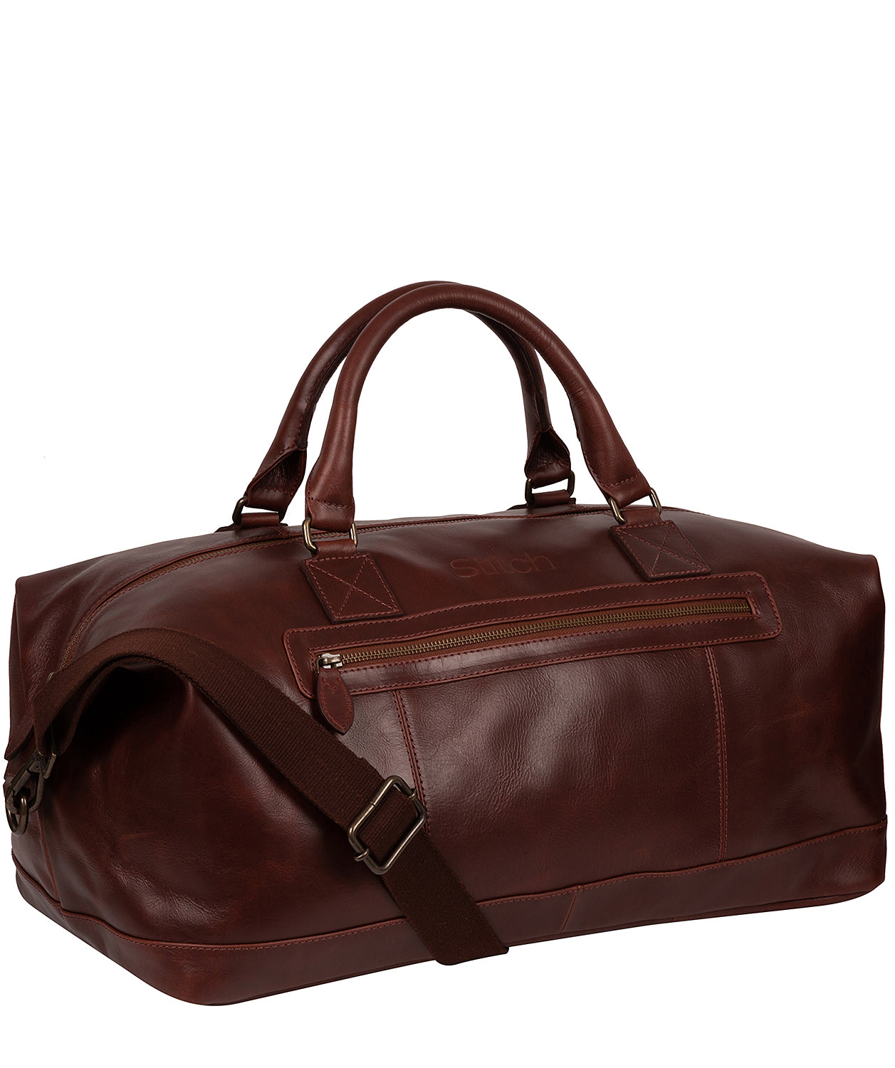 'Shuttle' Dark Chestnut Leather Holdall