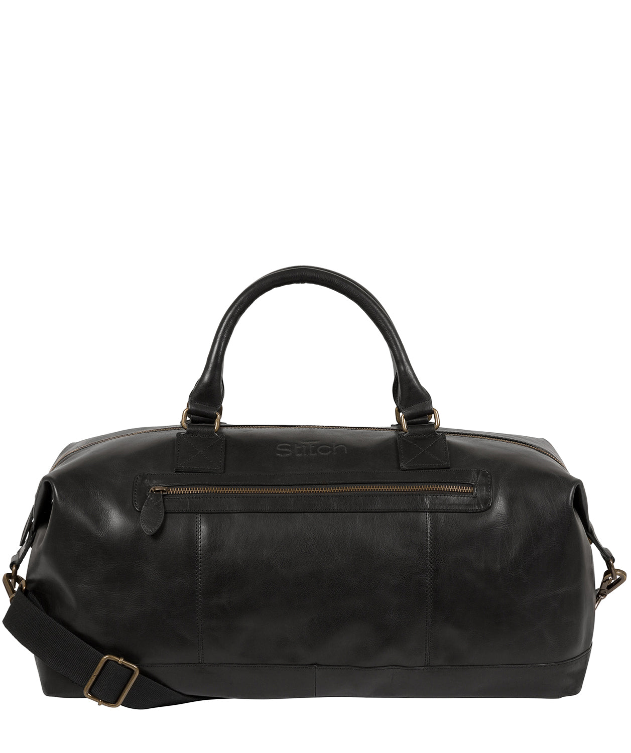 'Shuttle' Jet Black Leather Holdall image 1