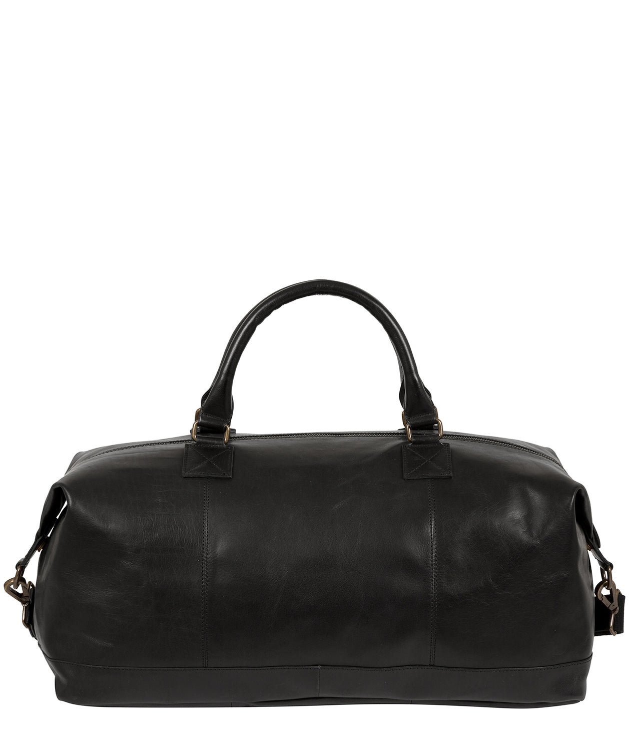 'Shuttle' Jet Black Leather Holdall image 5