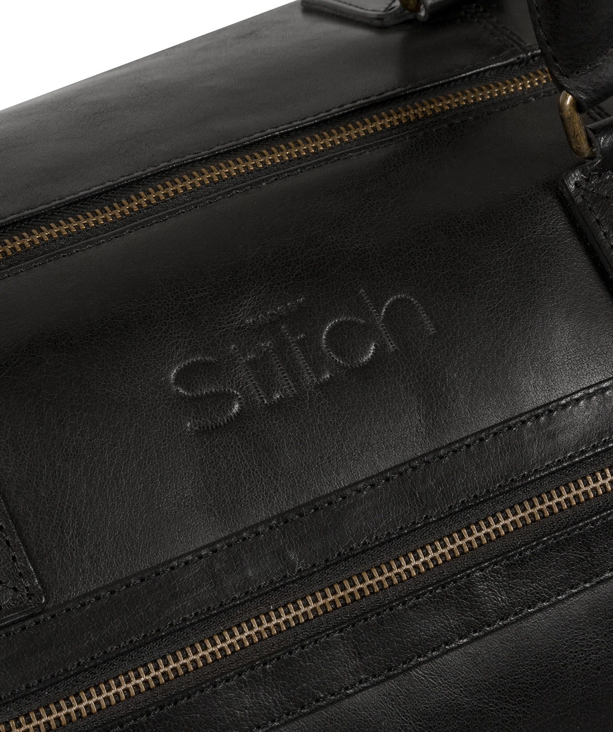 'Shuttle' Jet Black Leather Holdall image 6