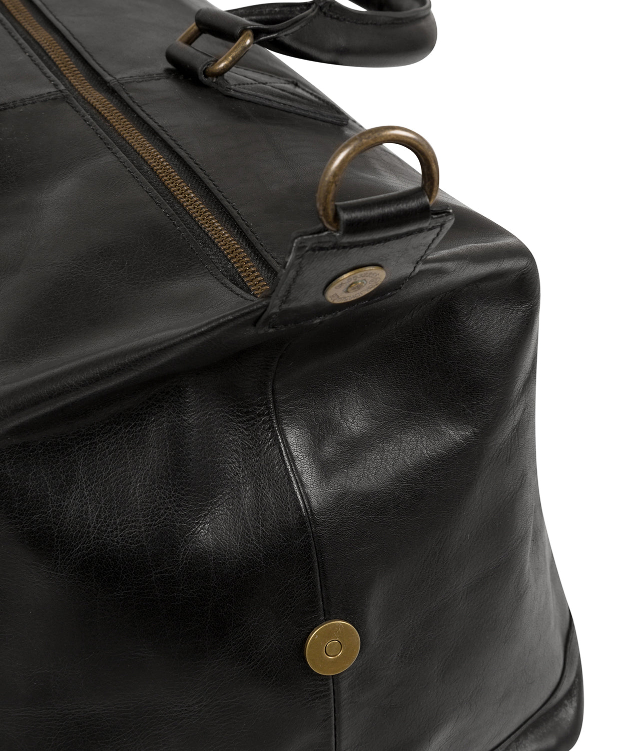 'Shuttle' Jet Black Leather Holdall image 7