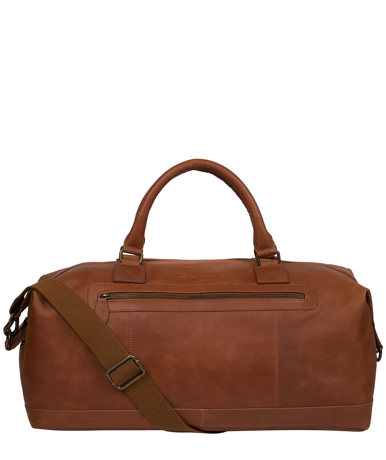 'Shuttle' Whiskey Leather Holdall image 1