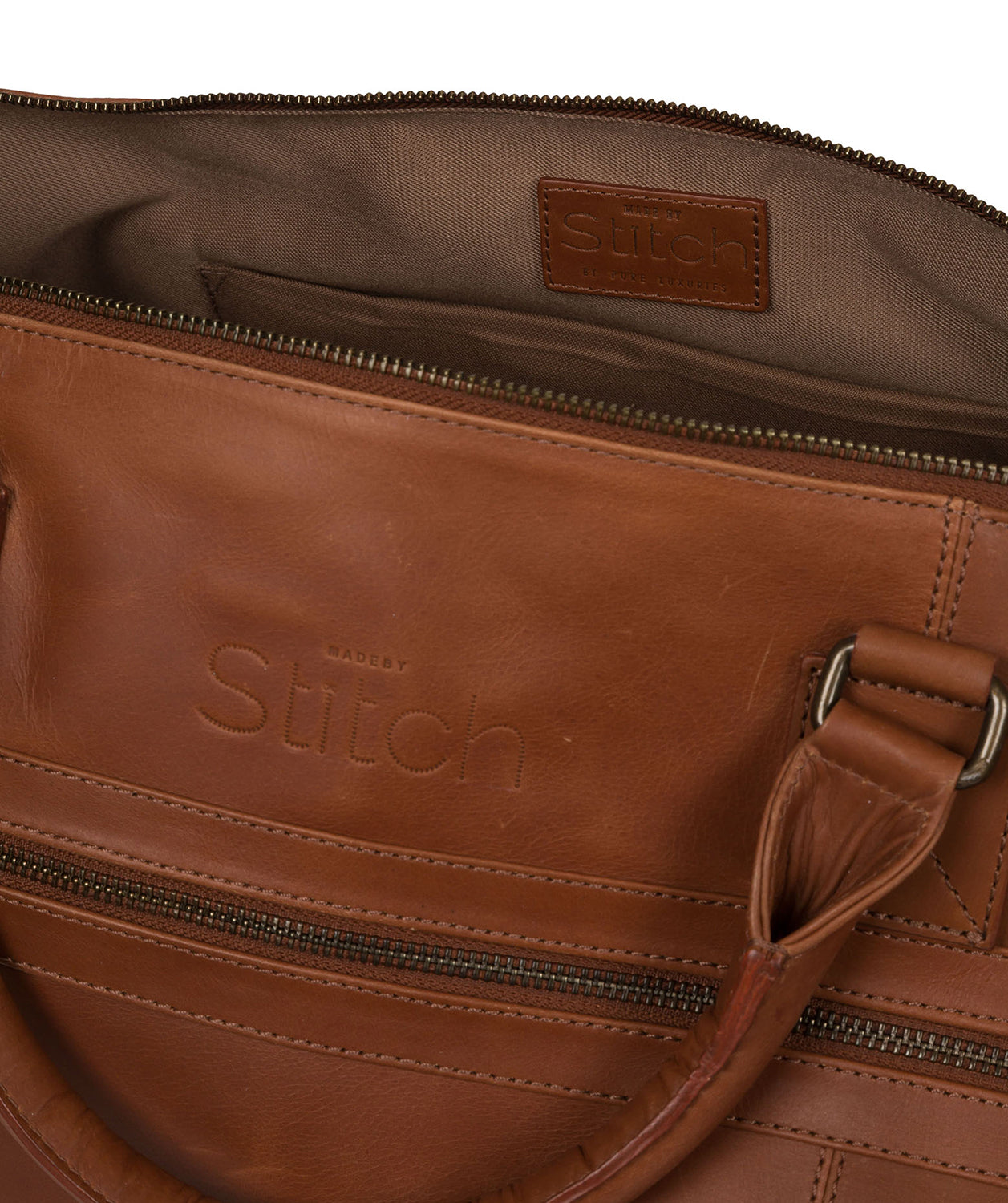 'Shuttle' Whiskey Leather Holdall image 4