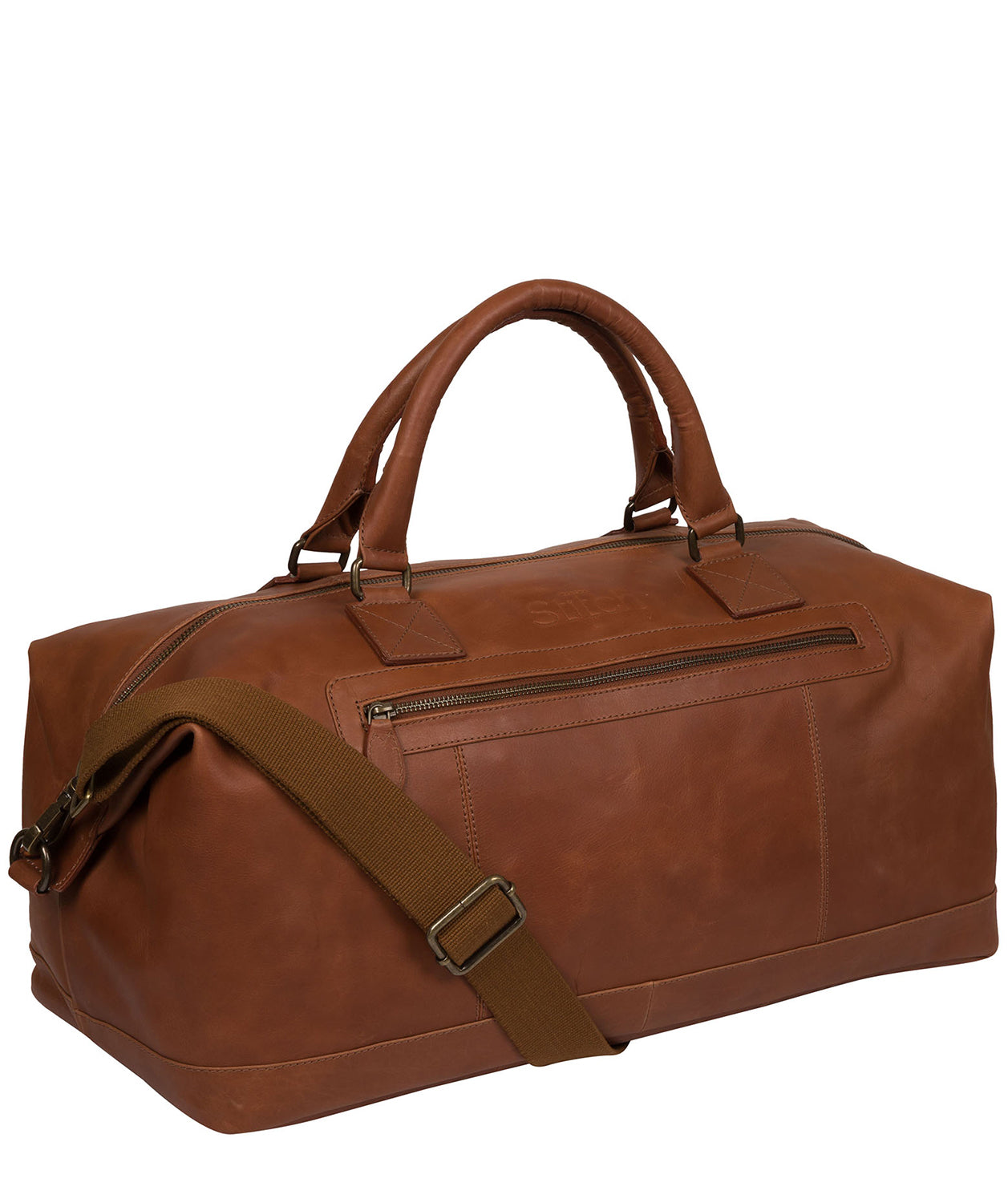 'Shuttle' Whiskey Leather Holdall image 5