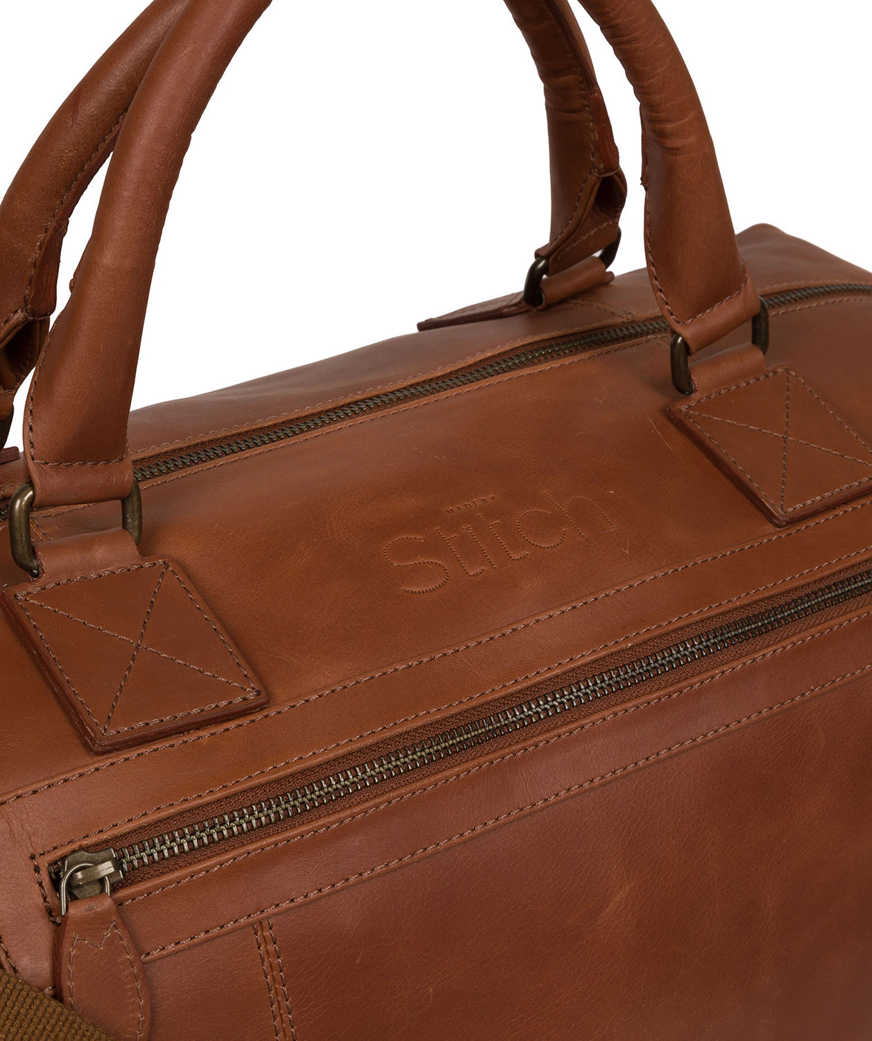 'Shuttle' Whiskey Leather Holdall image 6