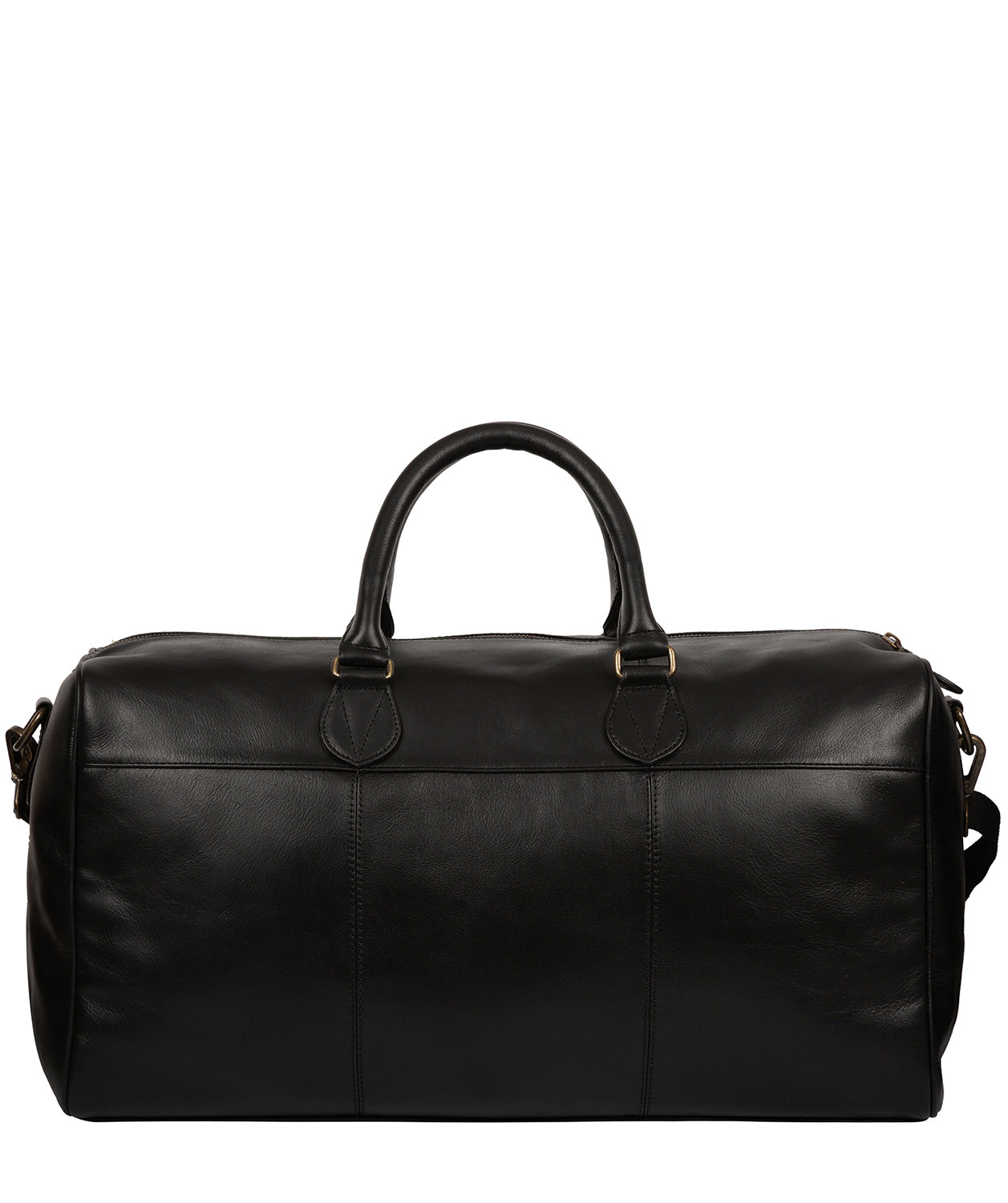 'Aviator' Black Leather Holdall