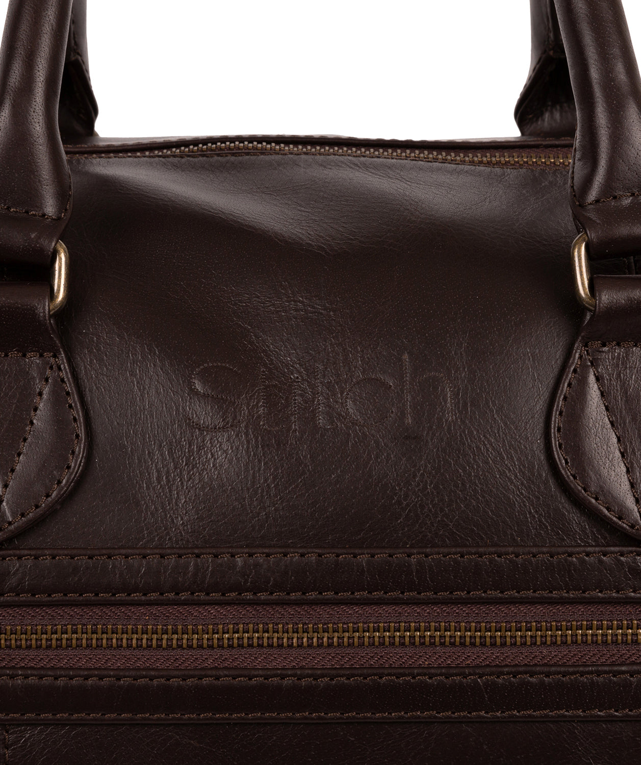 'Aviator' Cocoa Leather Holdall