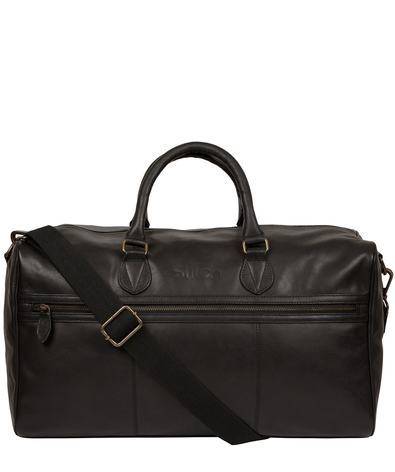 'Aviator' Jet Black Leather Holdall image 1