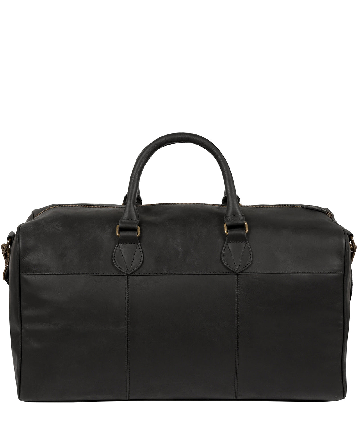 'Aviator' Matte Black Leather Holdall image 3