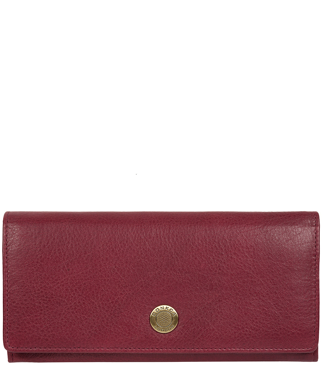 'Fey' Burgundy Leather RFID Purse