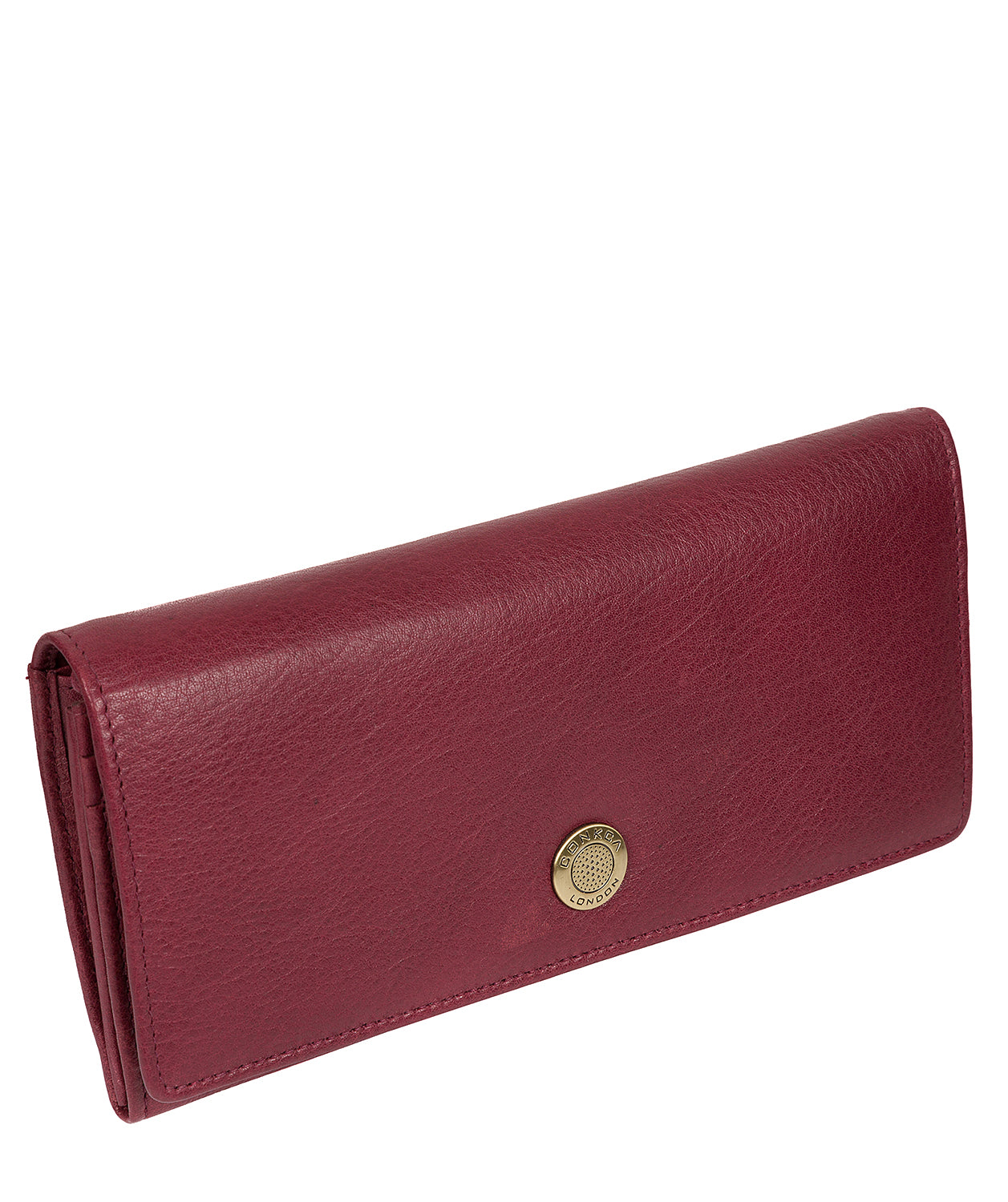 'Fey' Burgundy Leather RFID Purse