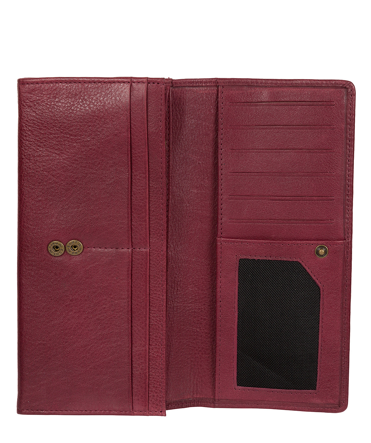 'Fey' Burgundy Leather RFID Purse