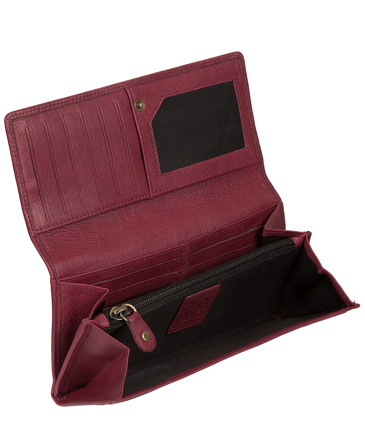 'Fey' Burgundy Leather RFID Purse