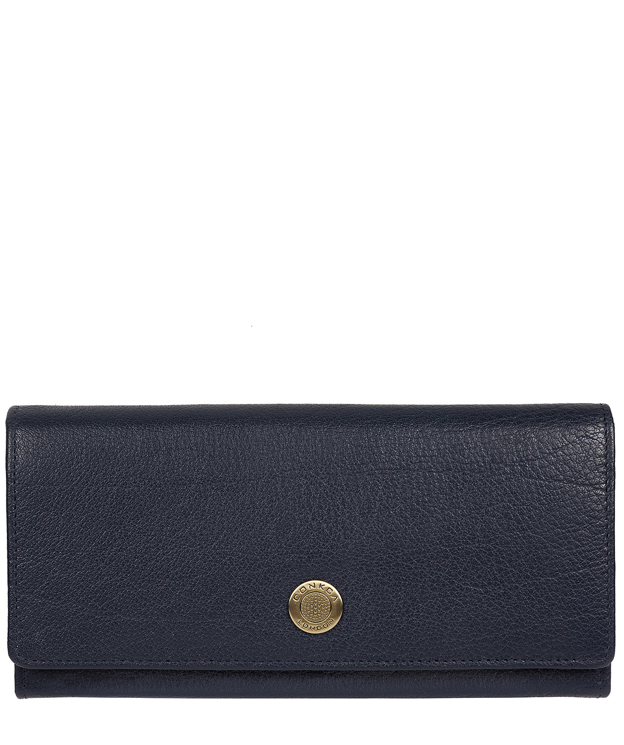 'Fey' Navy Leather Purse